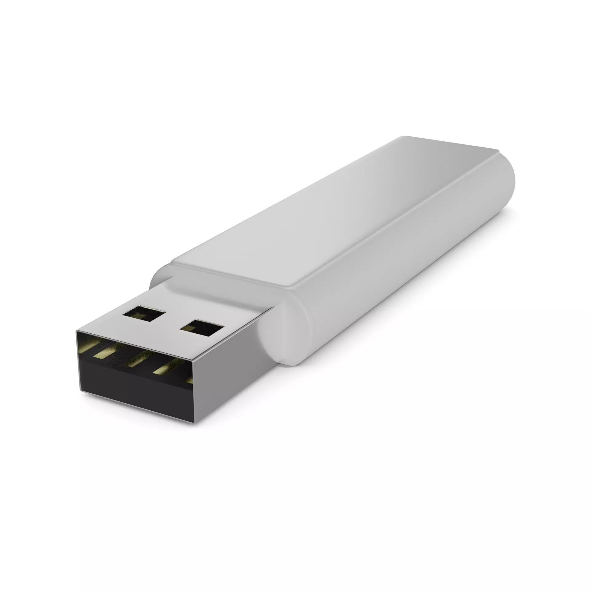 USB flash drive Low-poly 3D model_0