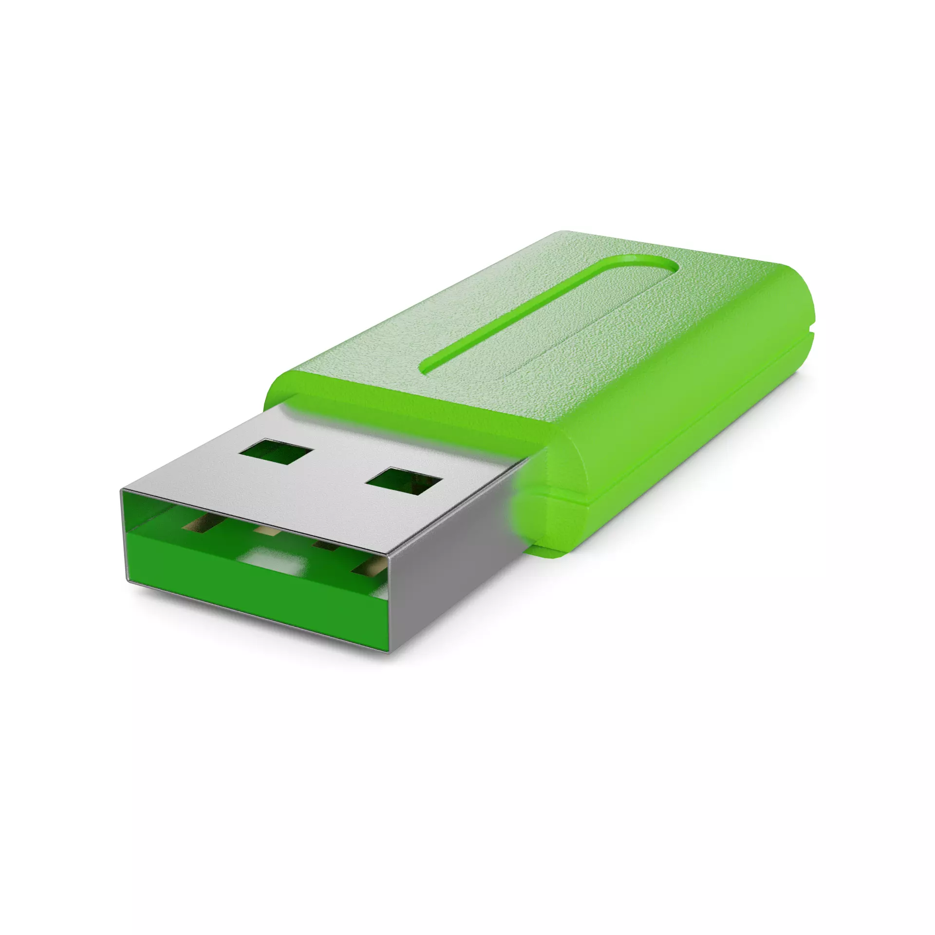USB flash drive Low-poly 3D model_0