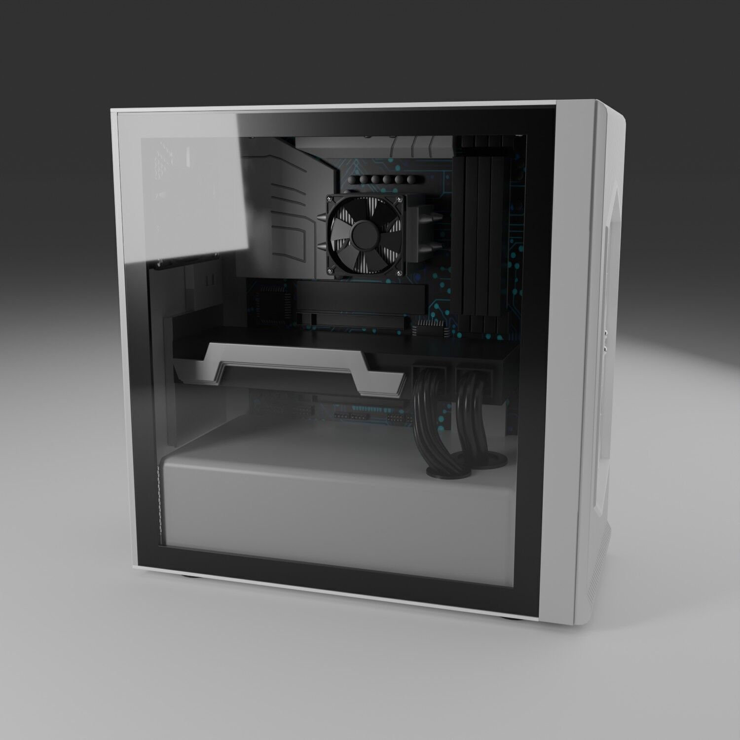 Desktop-PC Low-poly 3D model_3
