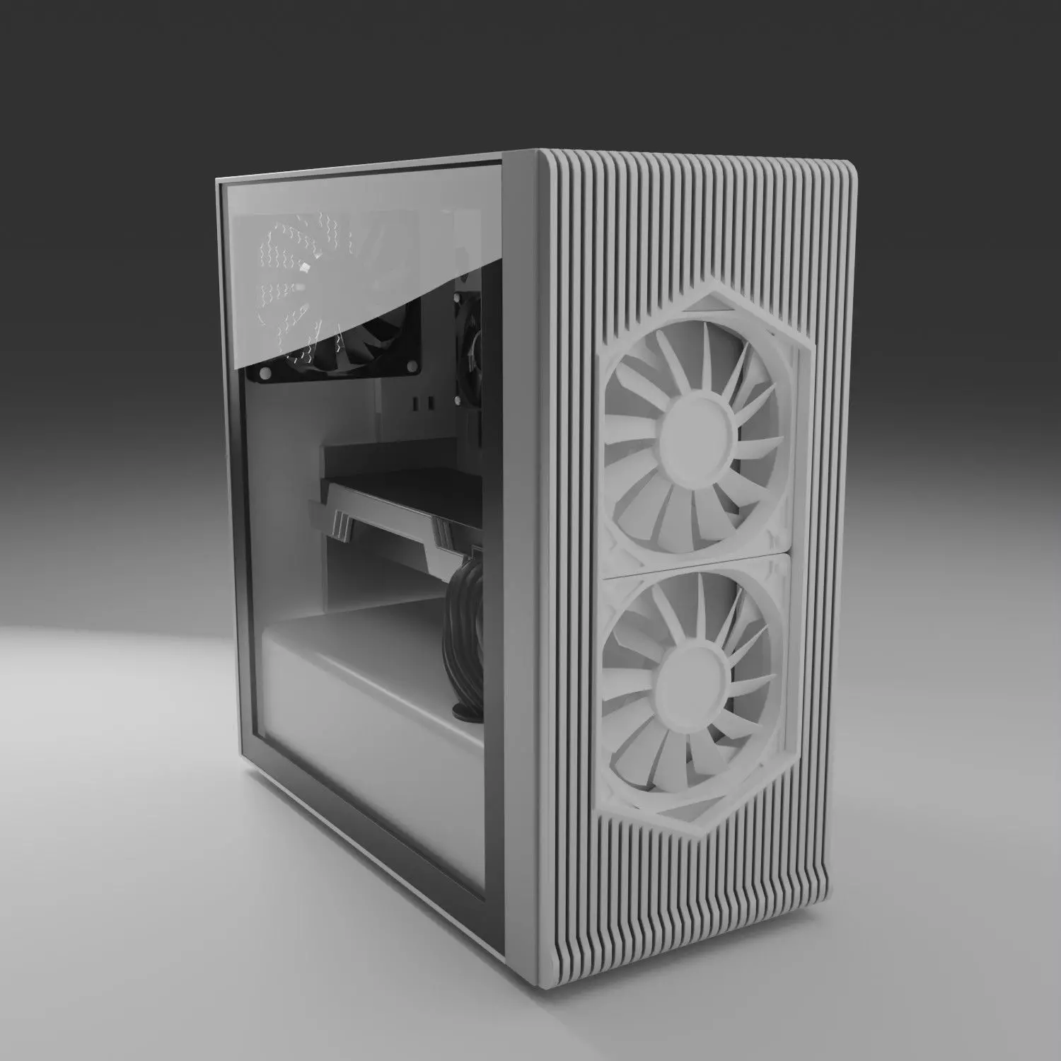 Desktop-PC Low-poly 3D model_0