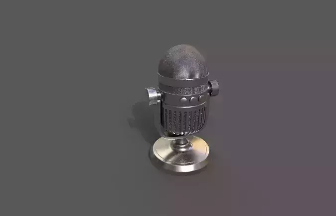 Microphone Low-poly 3D model