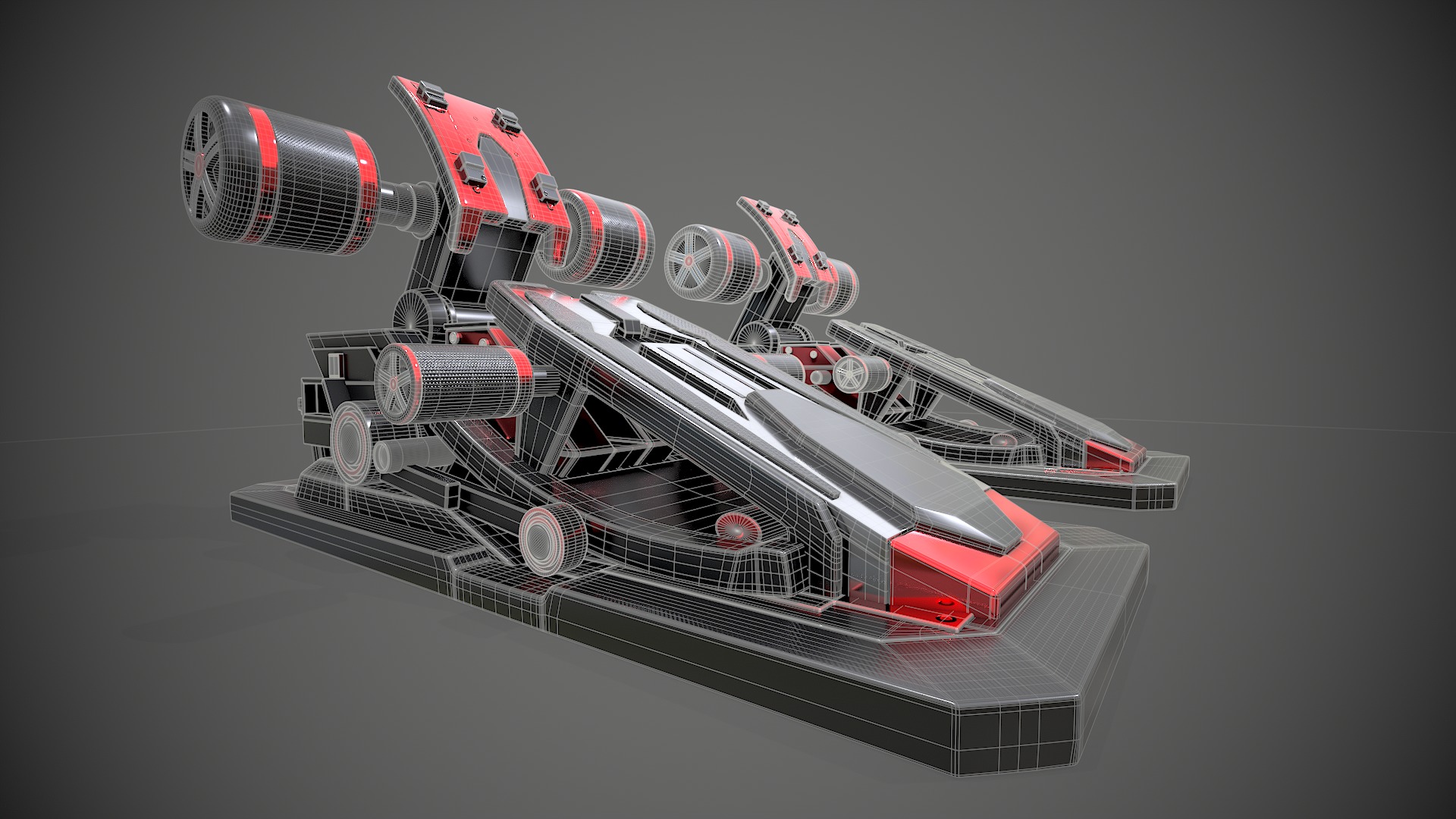 Racing Pedals 3D model_1