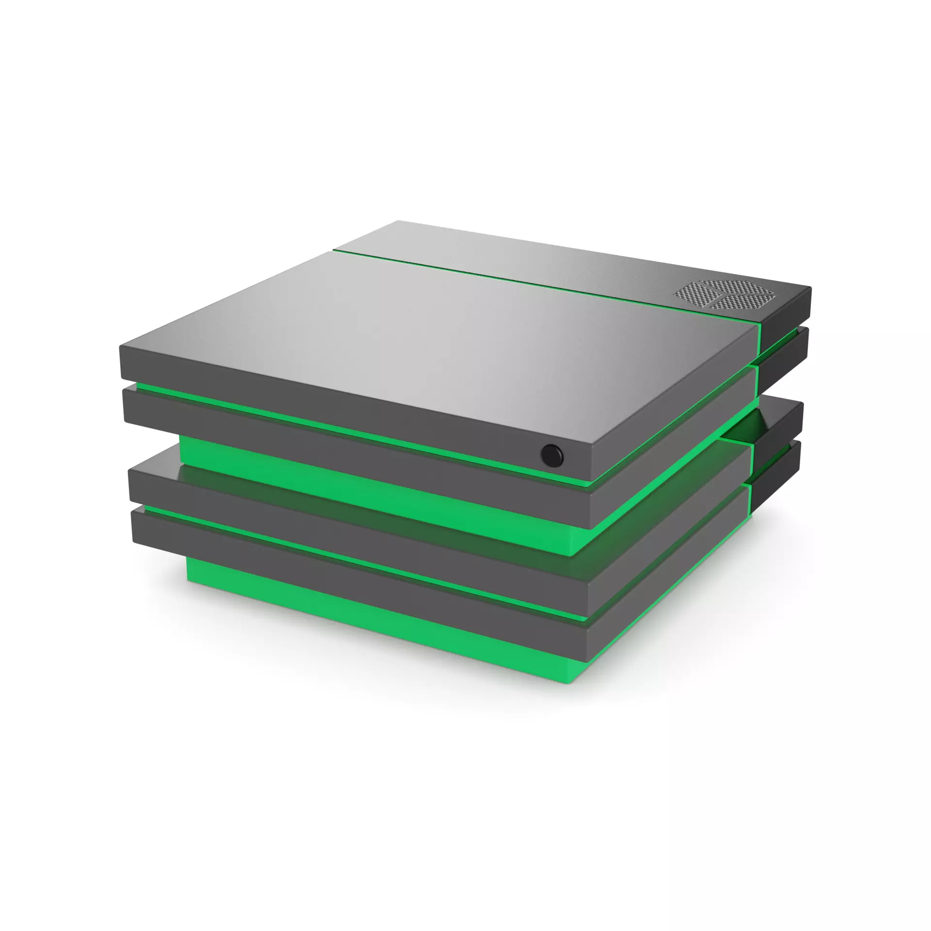 TV console Low-poly 3D model_0