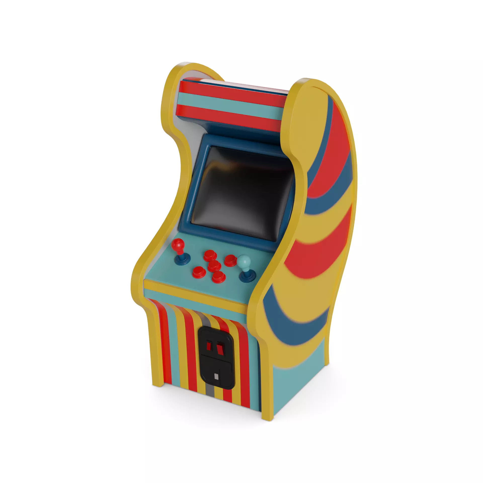 Arcade console 3D model_0