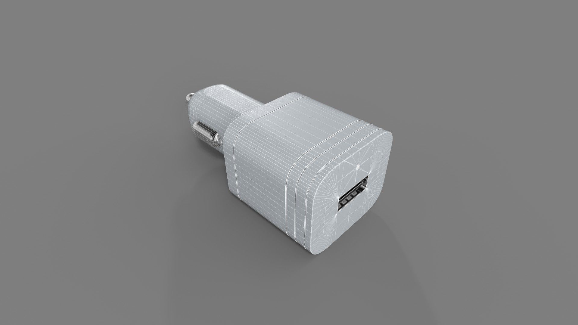 Car charger Low-poly 3D model_11