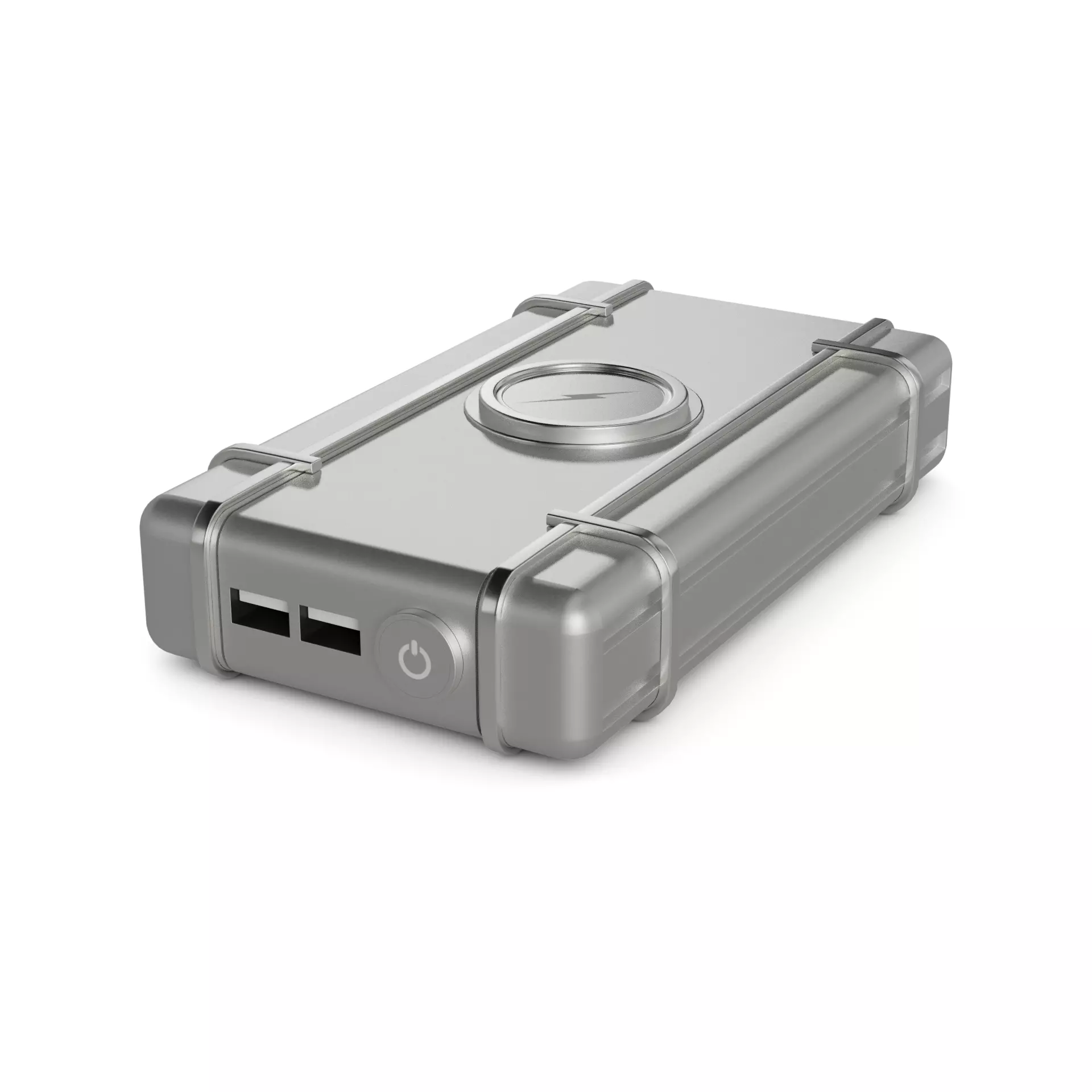 Portable power station Low-poly 3D model_0