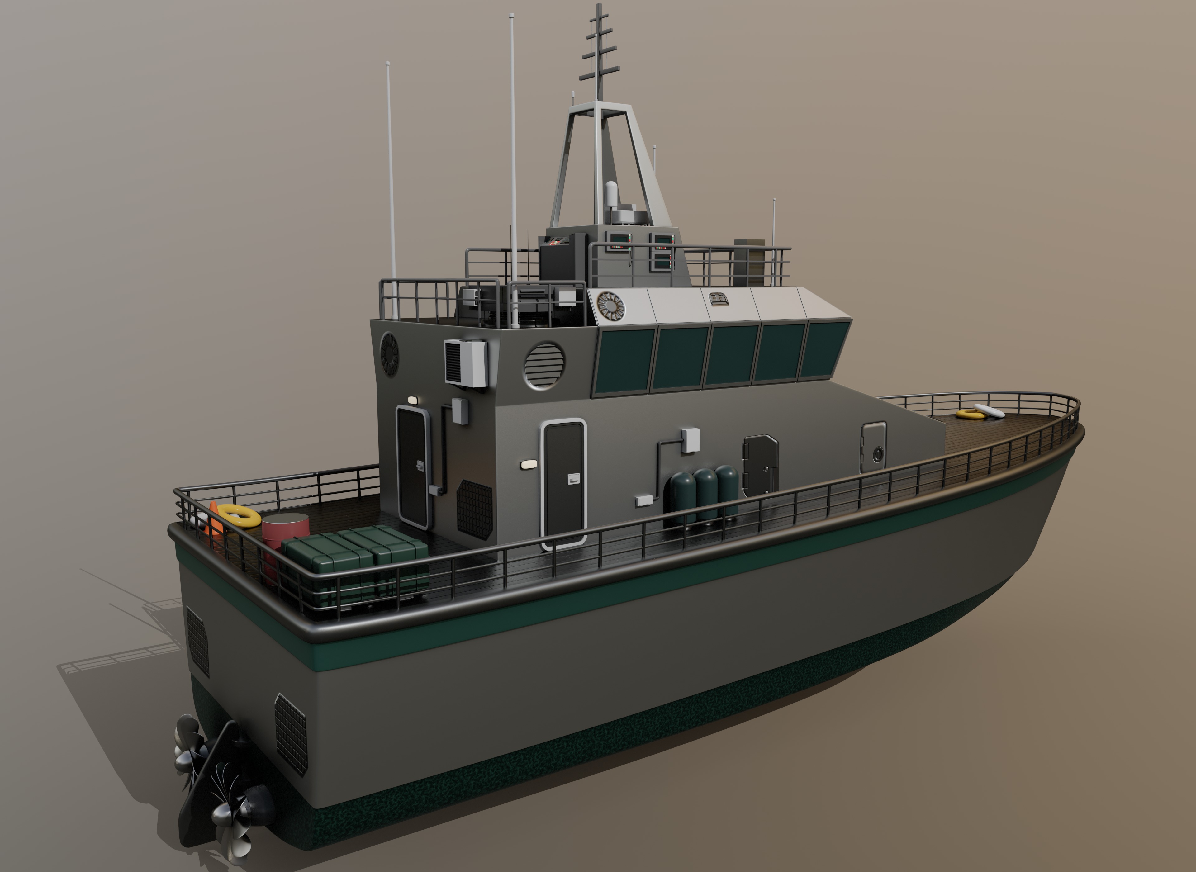 Mine Vessel 3D model_6