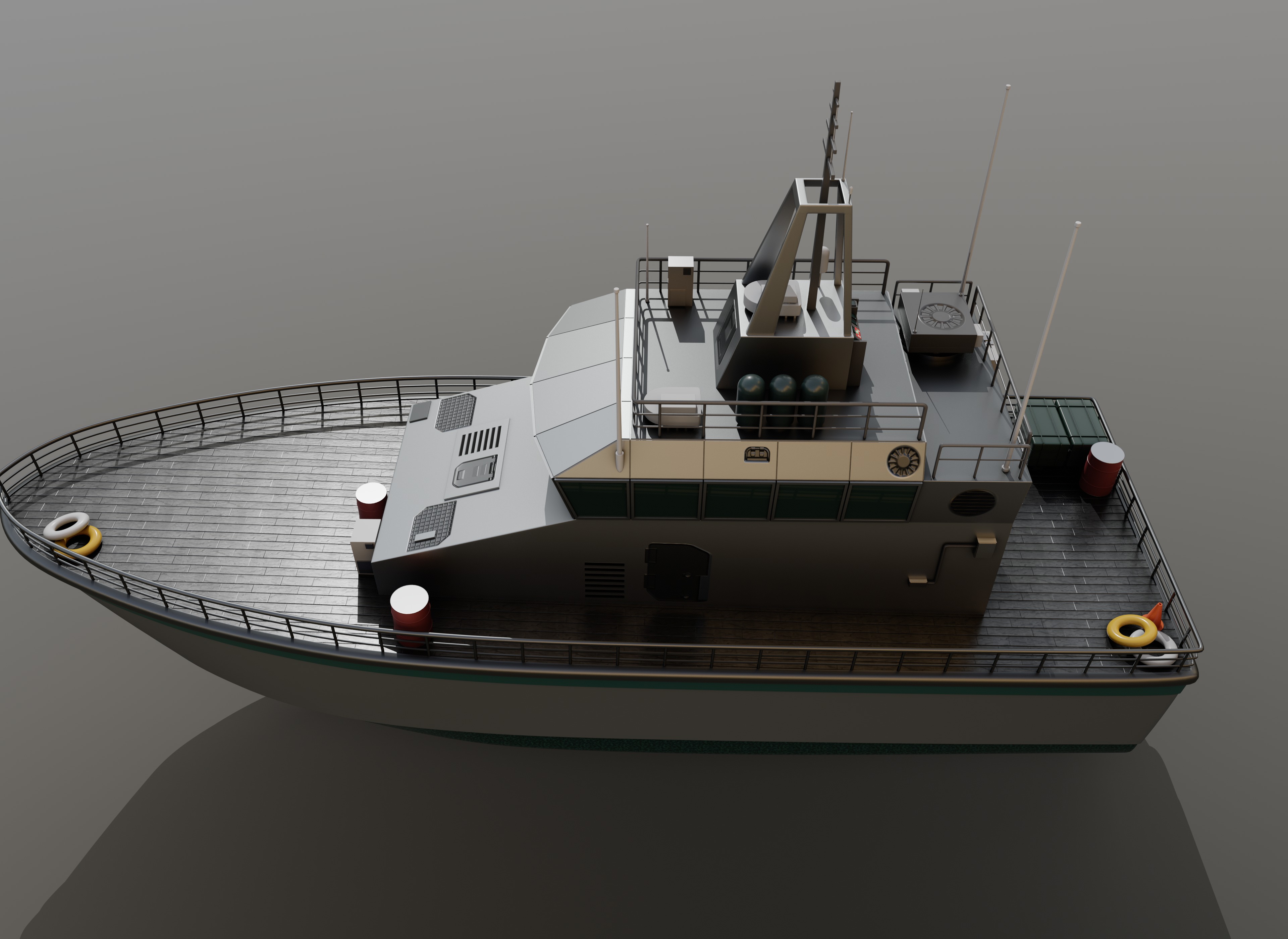 Mine Vessel 3D model_7