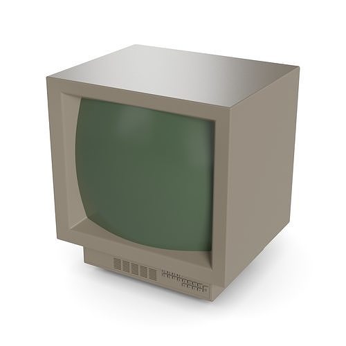 Monitor 90s Low-poly 3D model