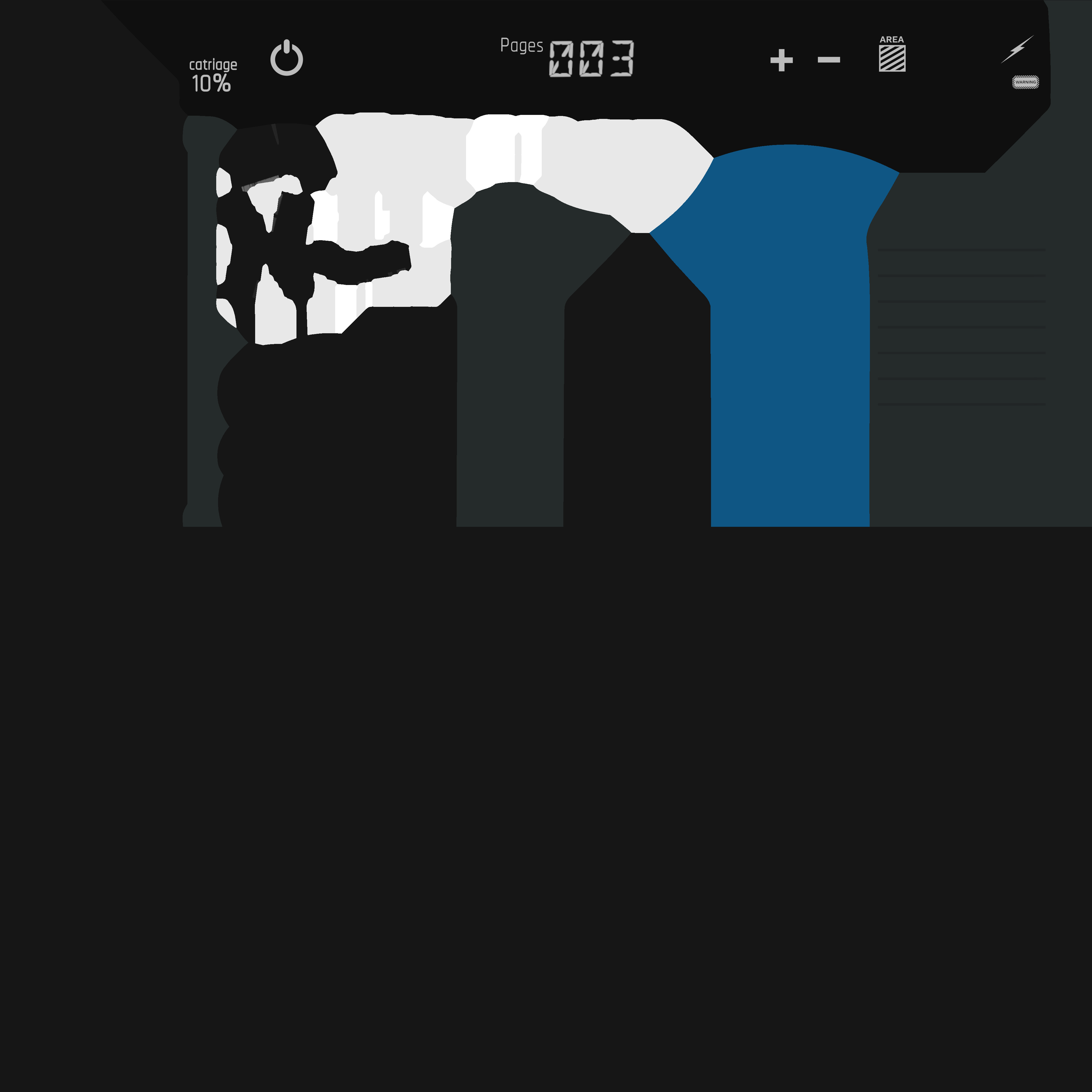 smart Printer Low-poly 3D model_15