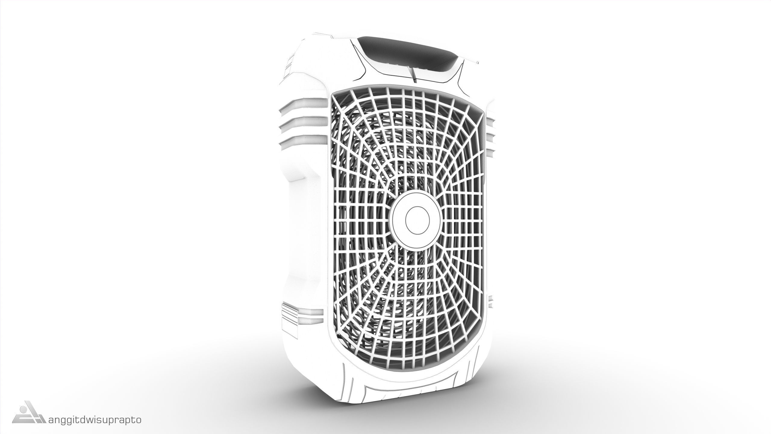 Portable Bug Zapper 3D model_9