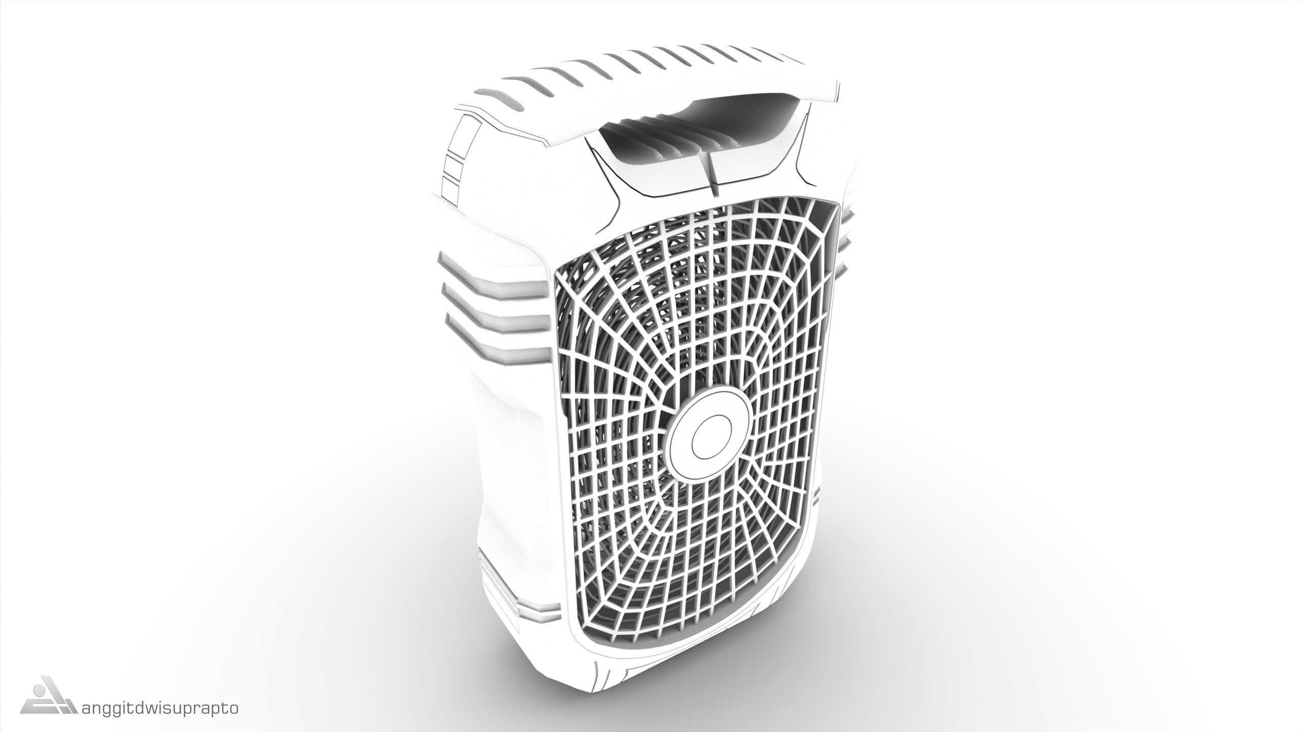 Portable Bug Zapper 3D model_12