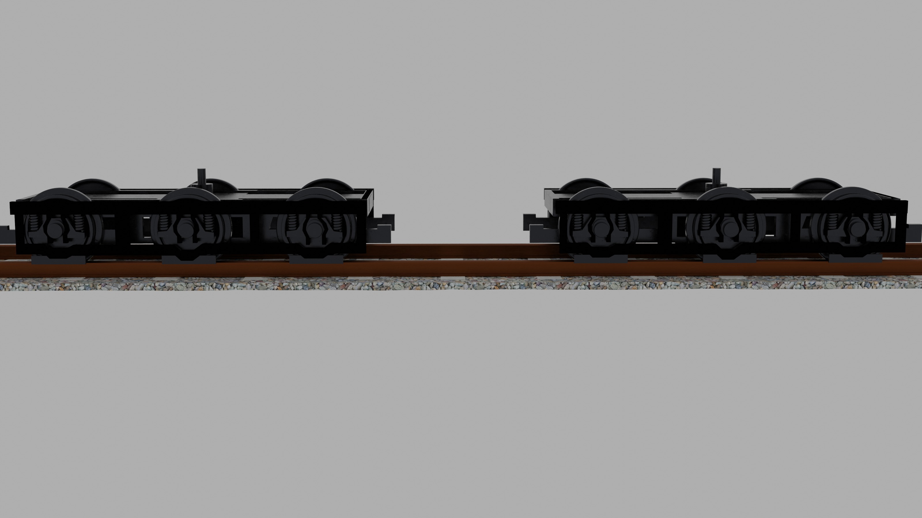 Train bogie Low-poly 3D model_5