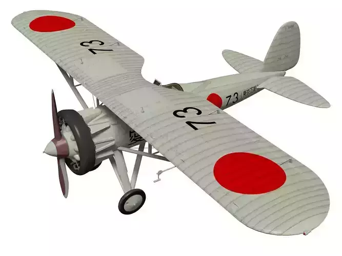 nakajima type91 fighter 3D model