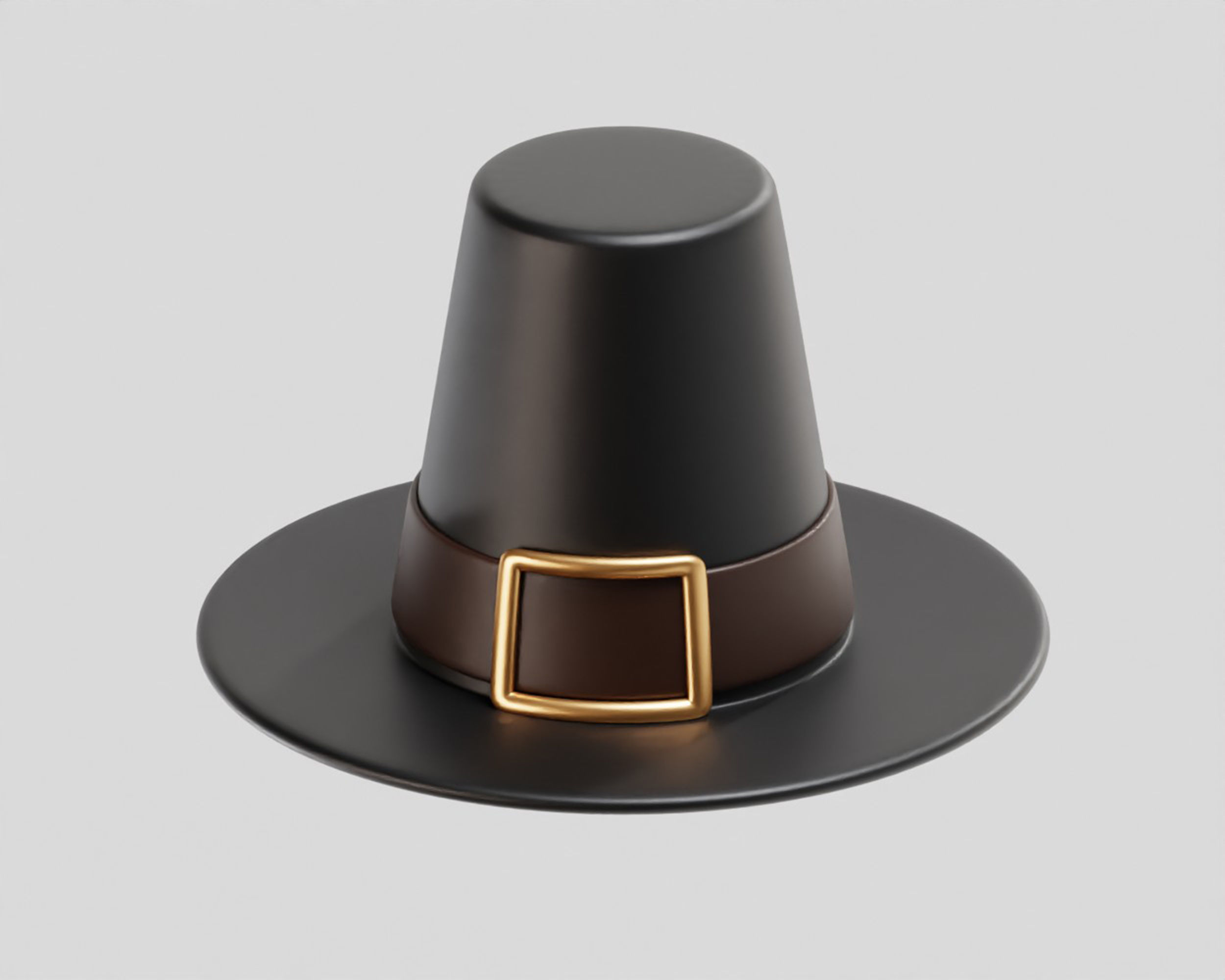 Pilgrim Hat Low-poly 3D model_5