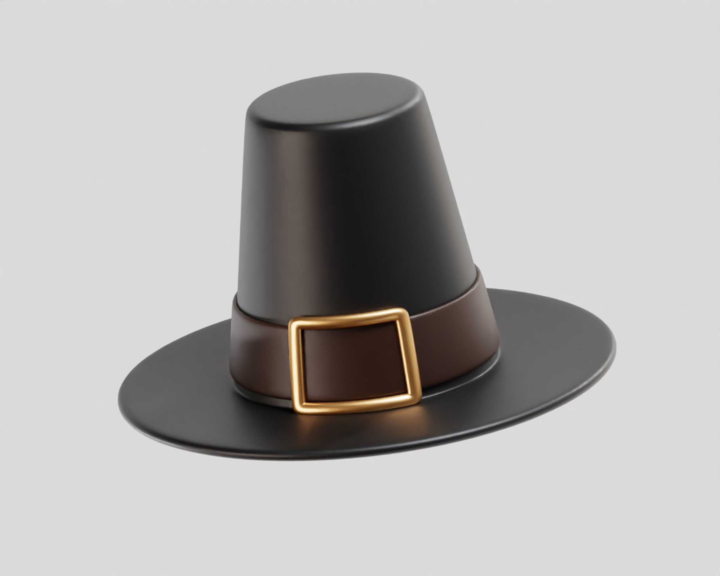 Pilgrim Hat Low-poly 3D model_2