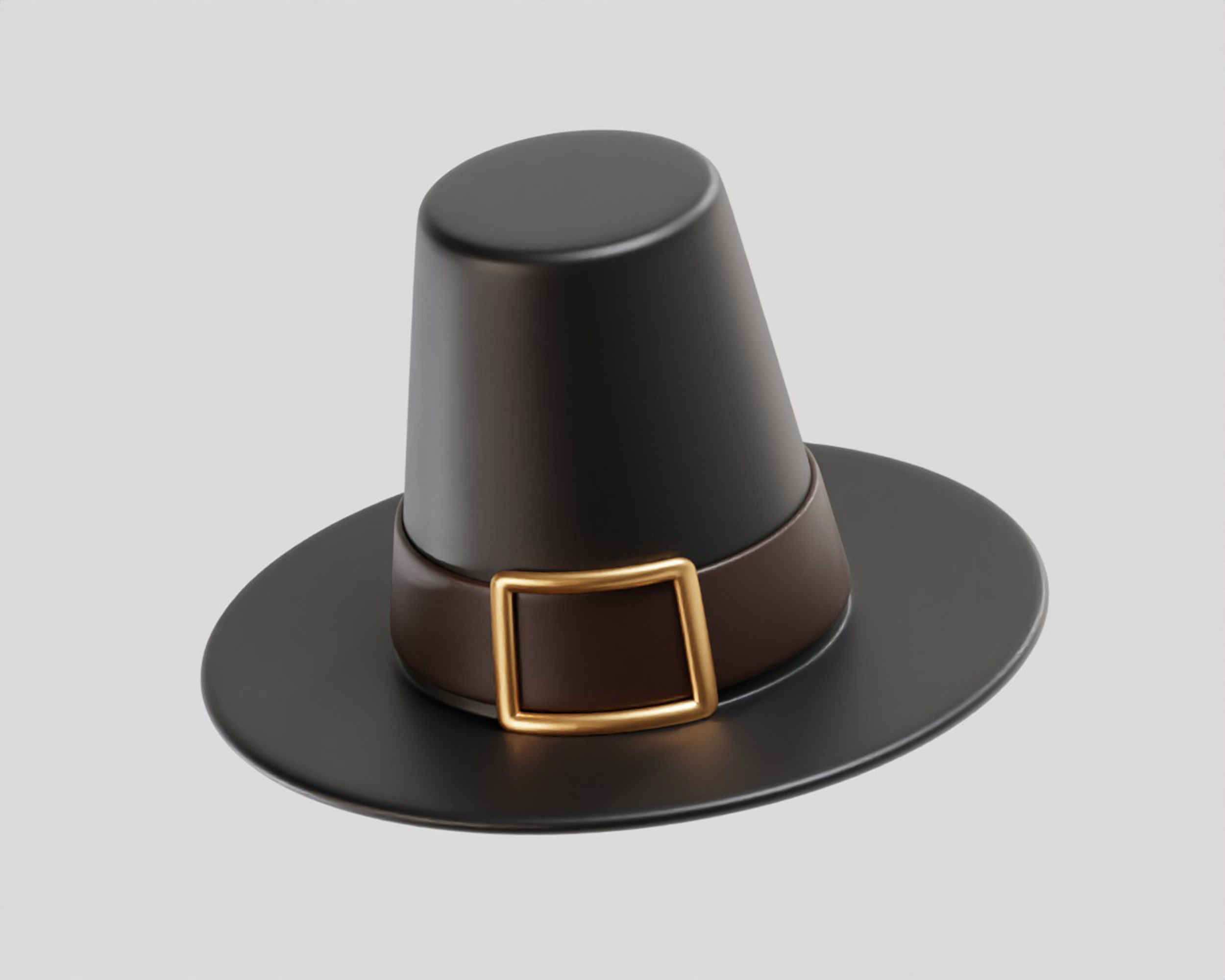 Pilgrim Hat Low-poly 3D model_3