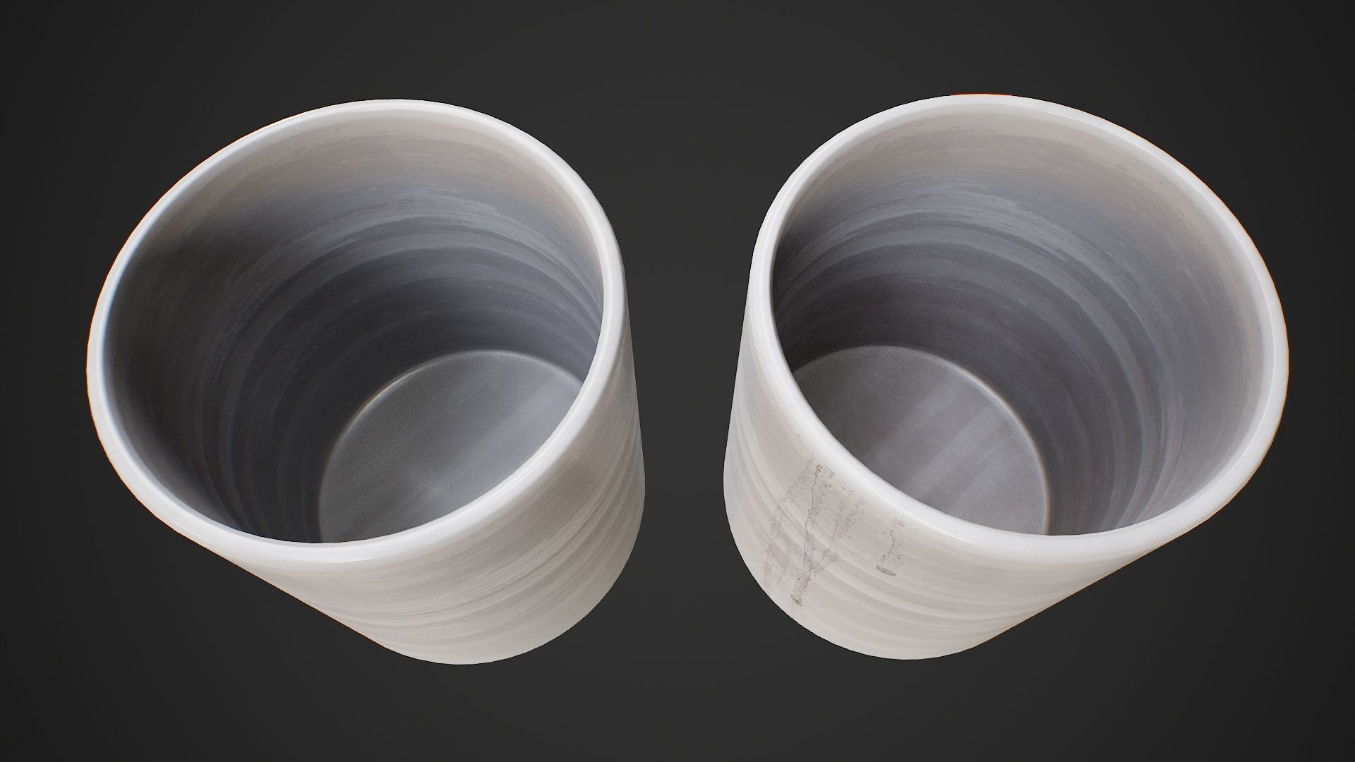 Mug And Cup Low-poly 3D model_11