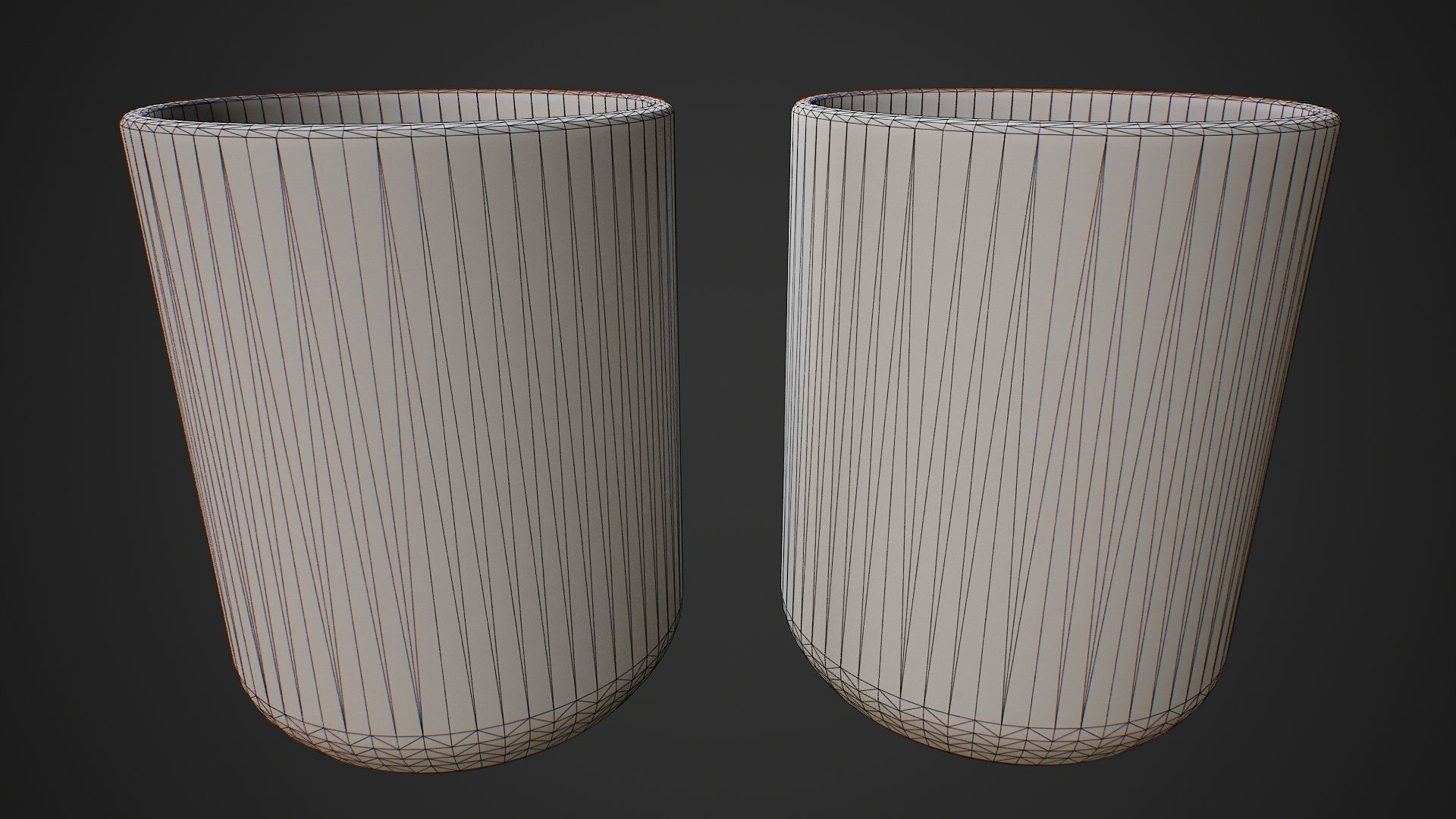 Mug And Cup Low-poly 3D model_14