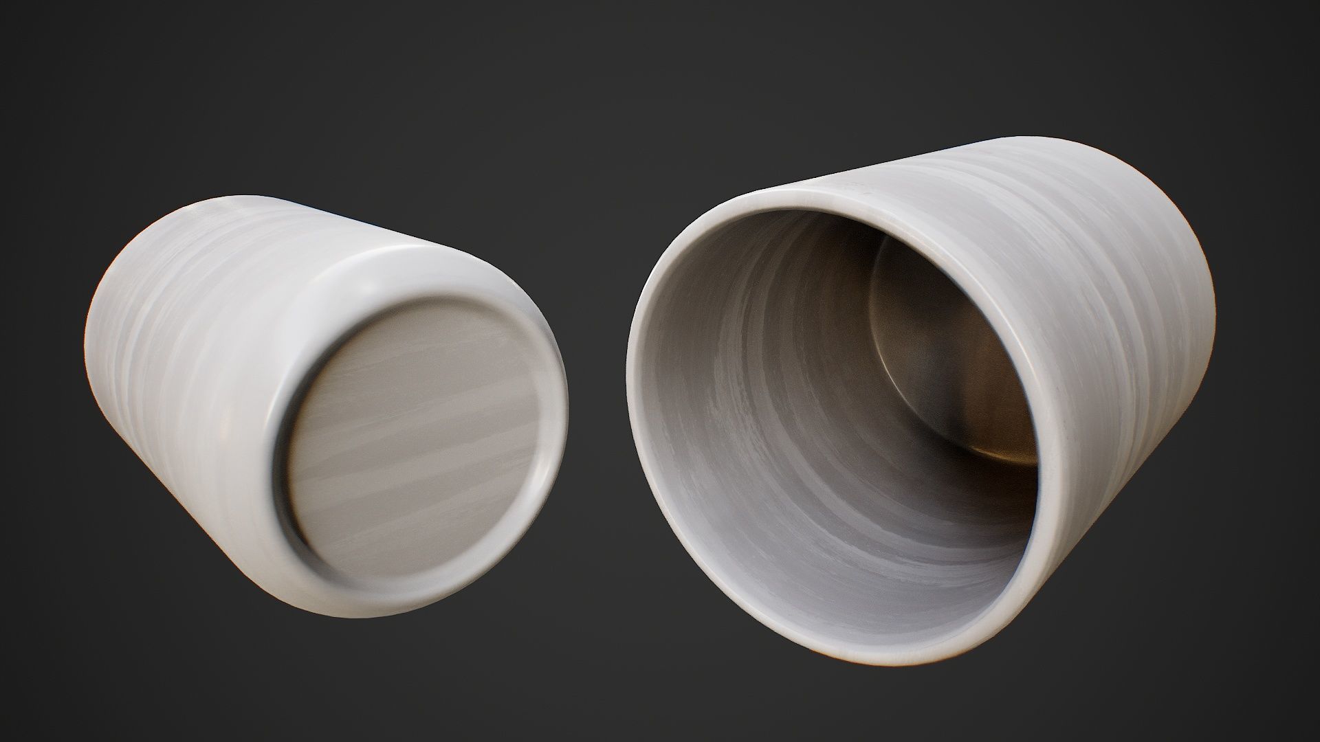 Mug And Cup Low-poly 3D model_10