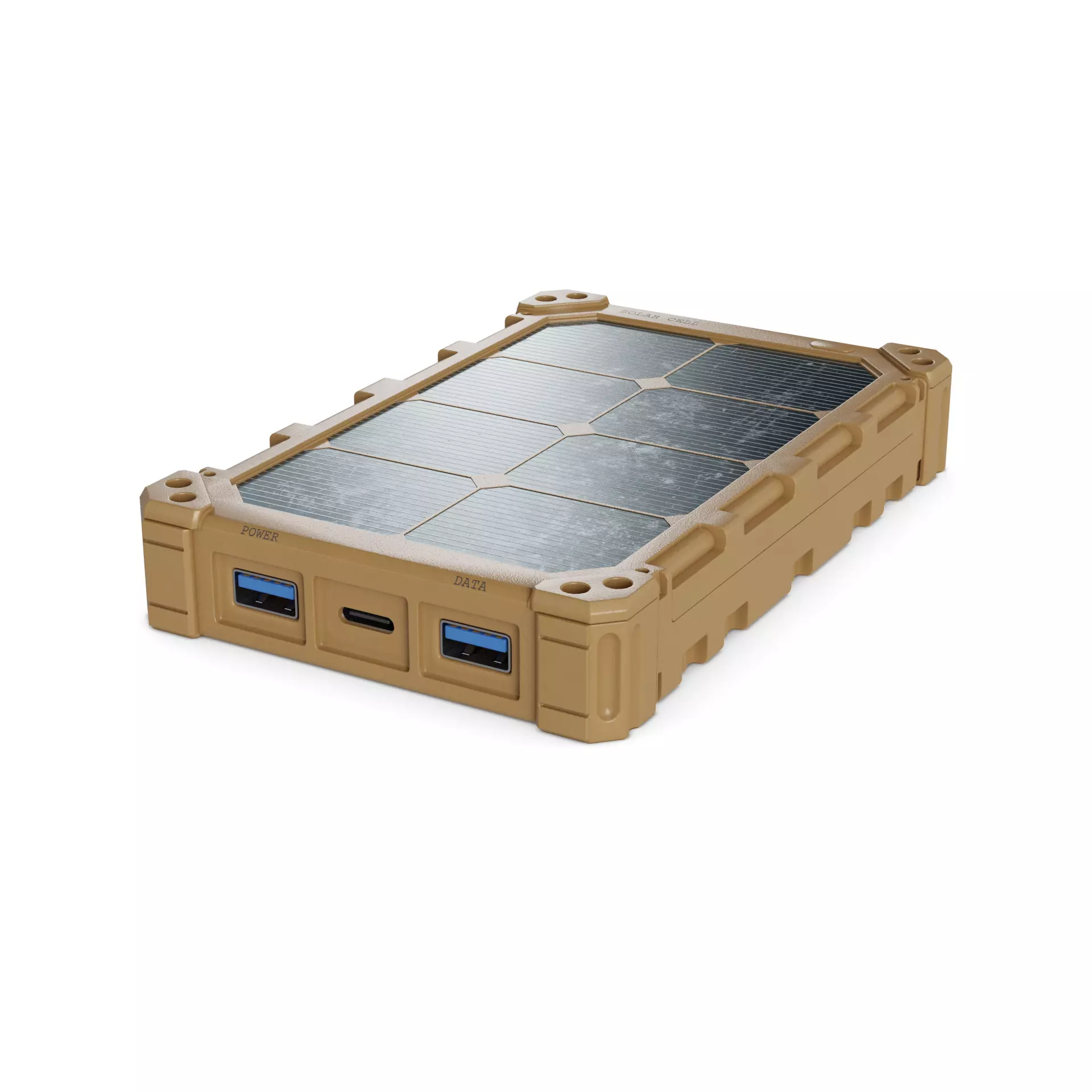 Solar-Powered Chargers Low-poly 3D model_0