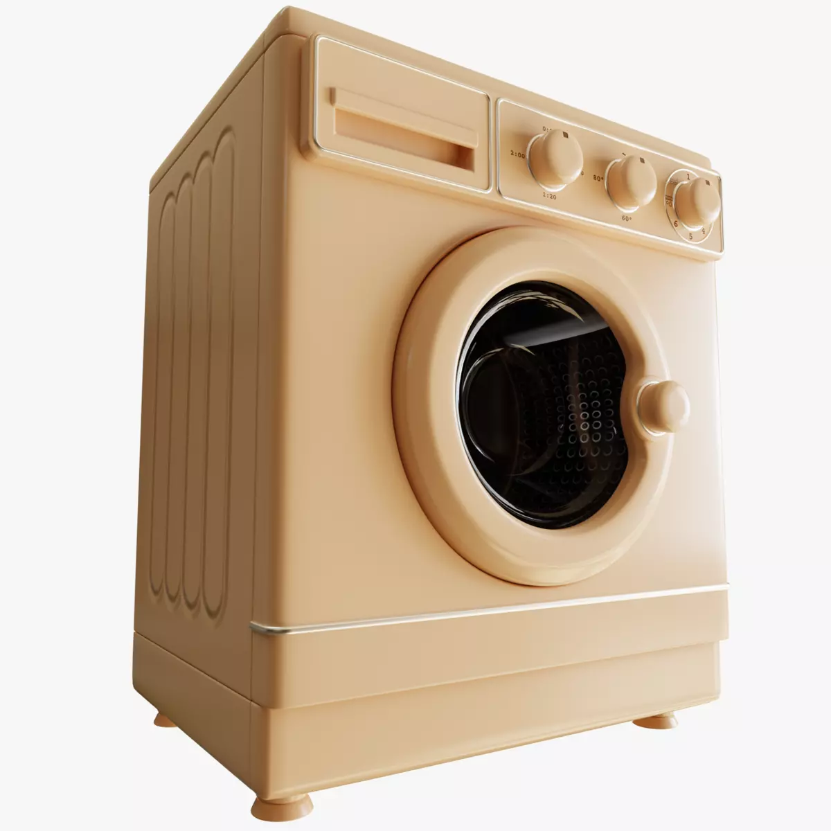 Washing Machine Low-poly 3D model