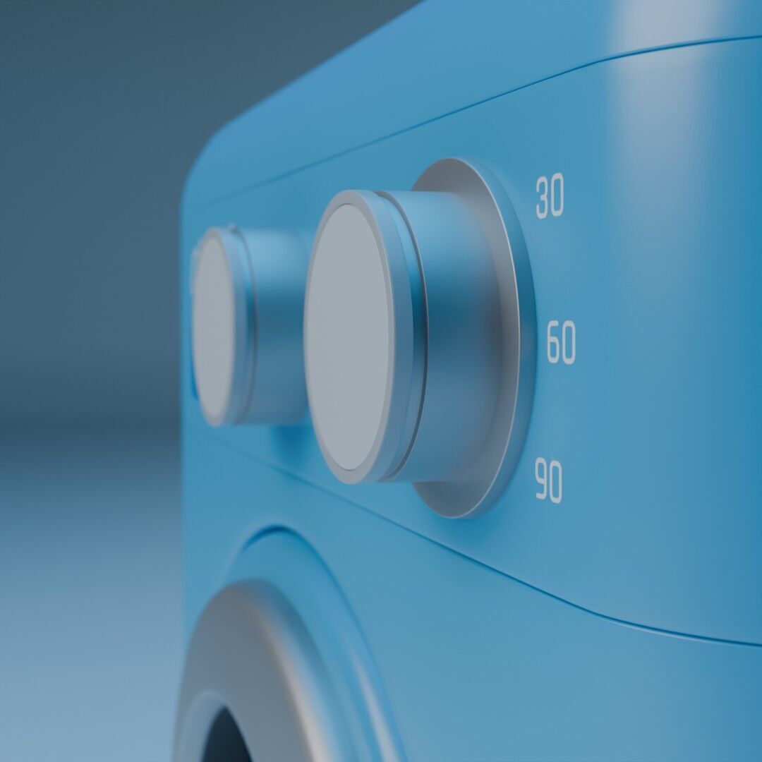 Washing Machine Low-poly 3D model_11