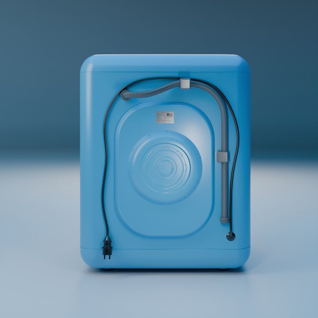 Washing Machine Low-poly 3D model_6