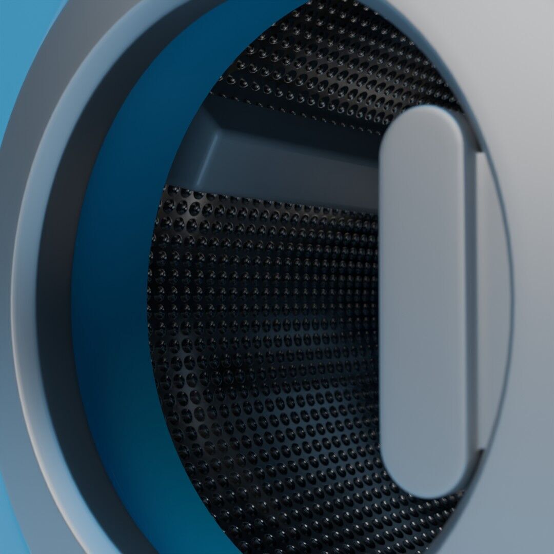 Washing Machine Low-poly 3D model_9