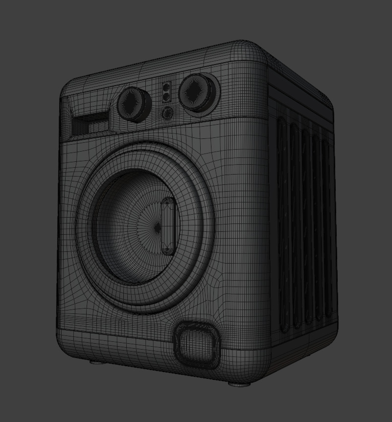 Washing Machine Low-poly 3D model_14