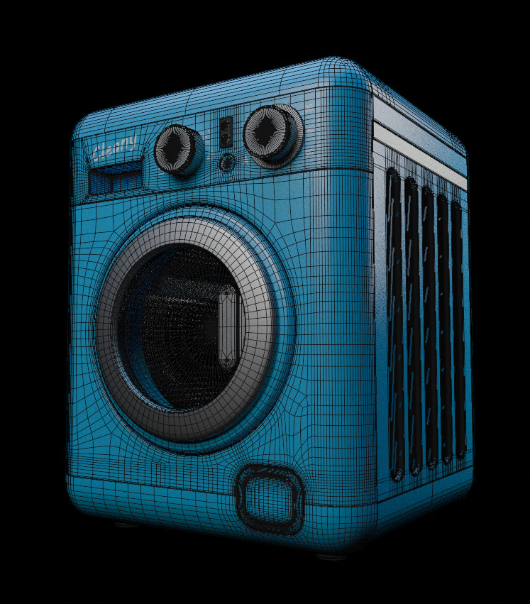 Washing Machine Low-poly 3D model_13