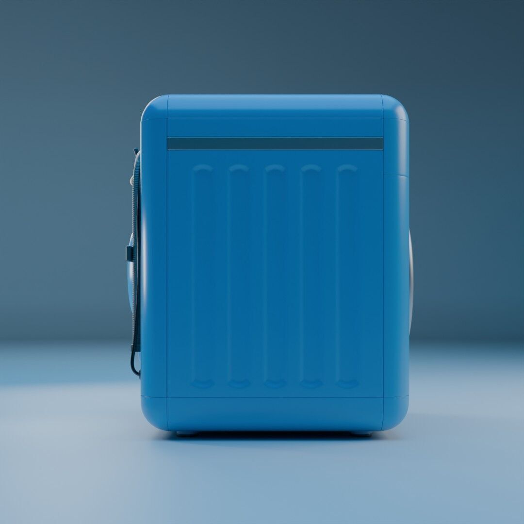 Washing Machine Low-poly 3D model_4
