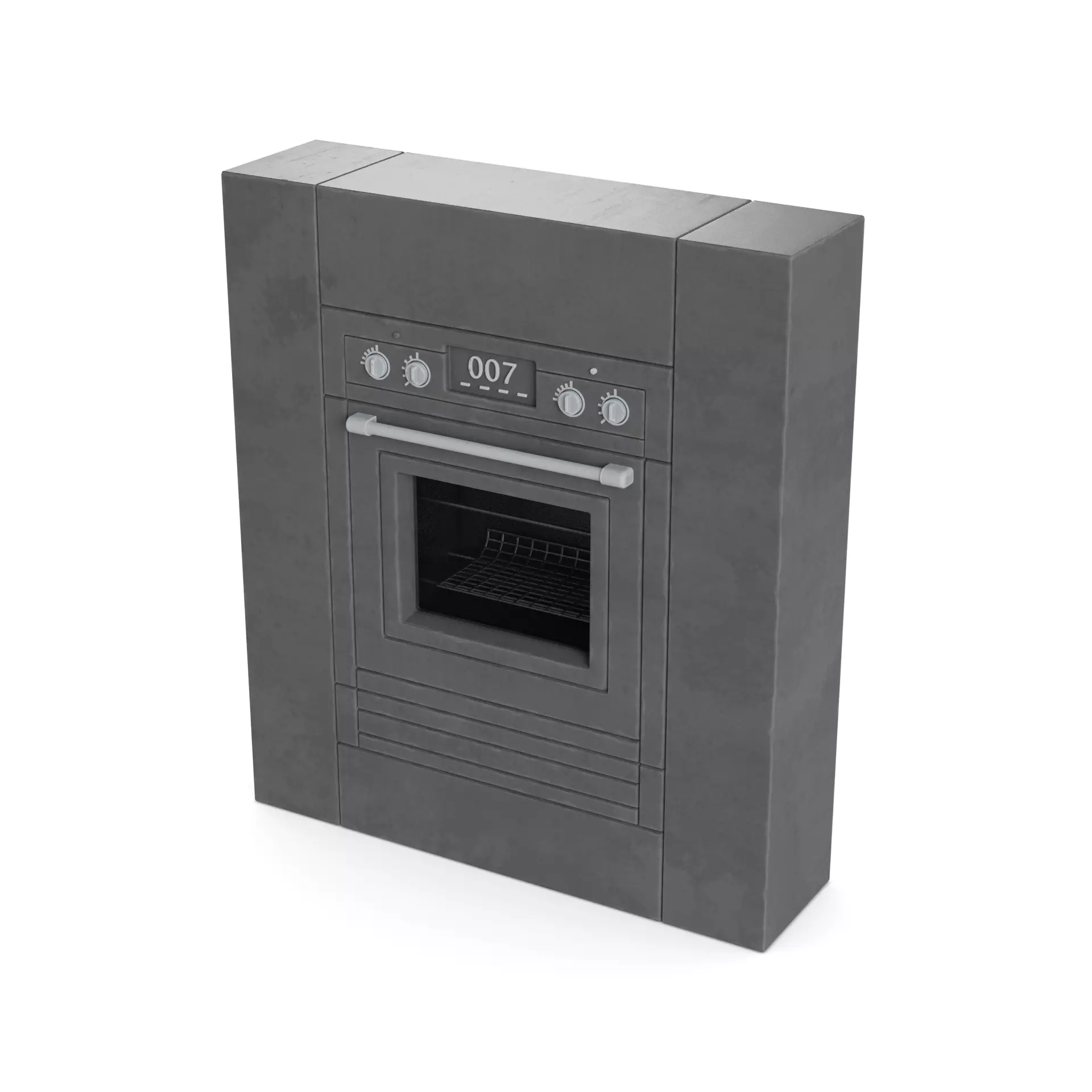 Oven Low-poly 3D model_0