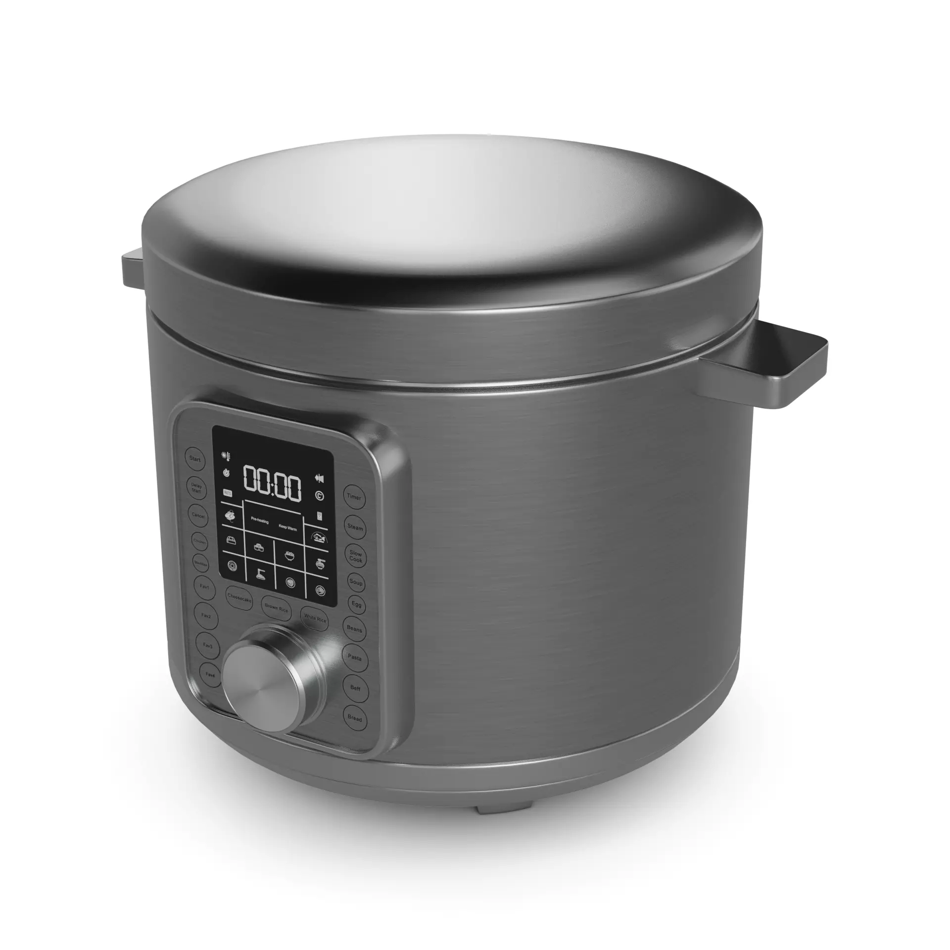 Multicooker Low-poly 3D model_0