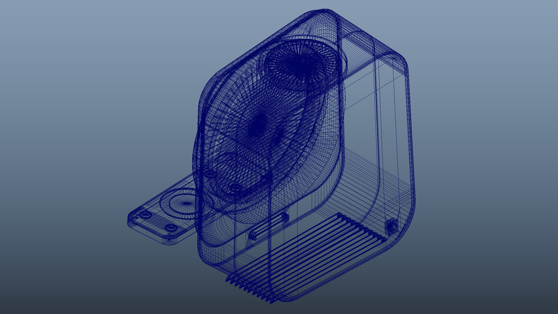 Air Purifier Low-poly 3D model_4