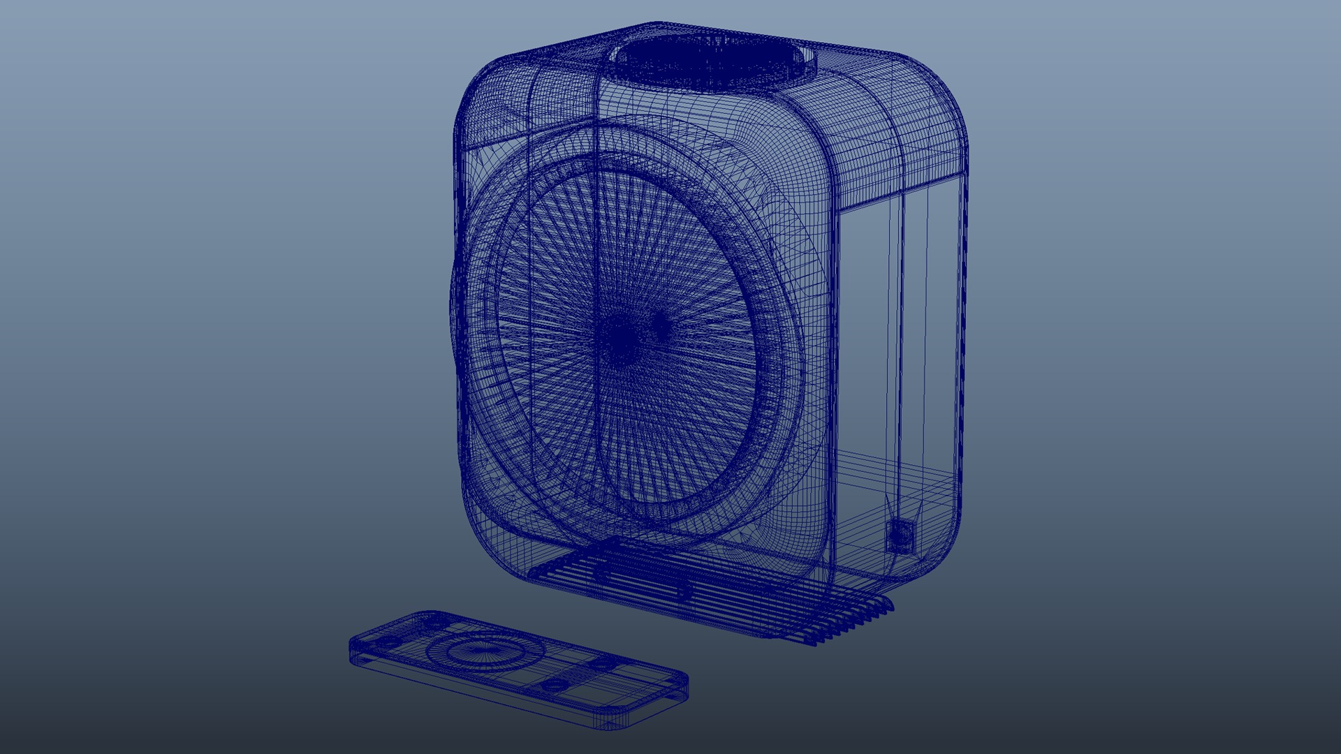 Air Purifier Low-poly 3D model_3