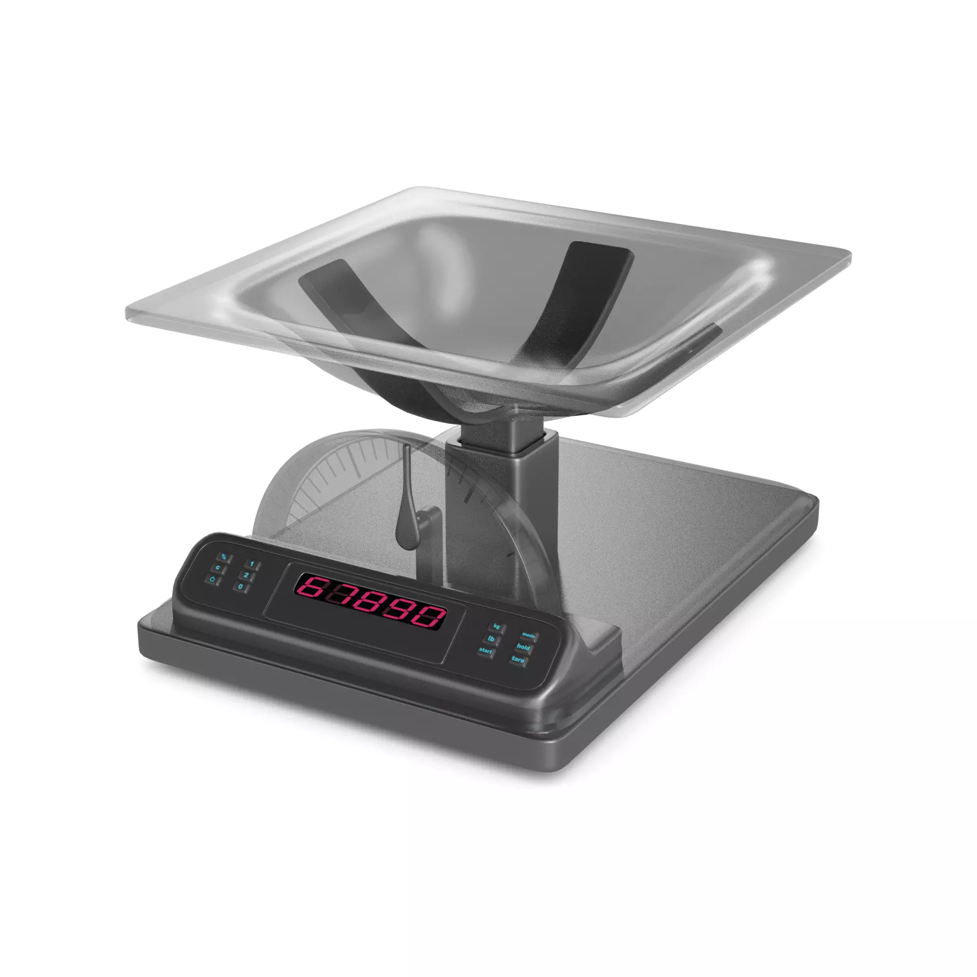 Kitchen scale 3D model_0
