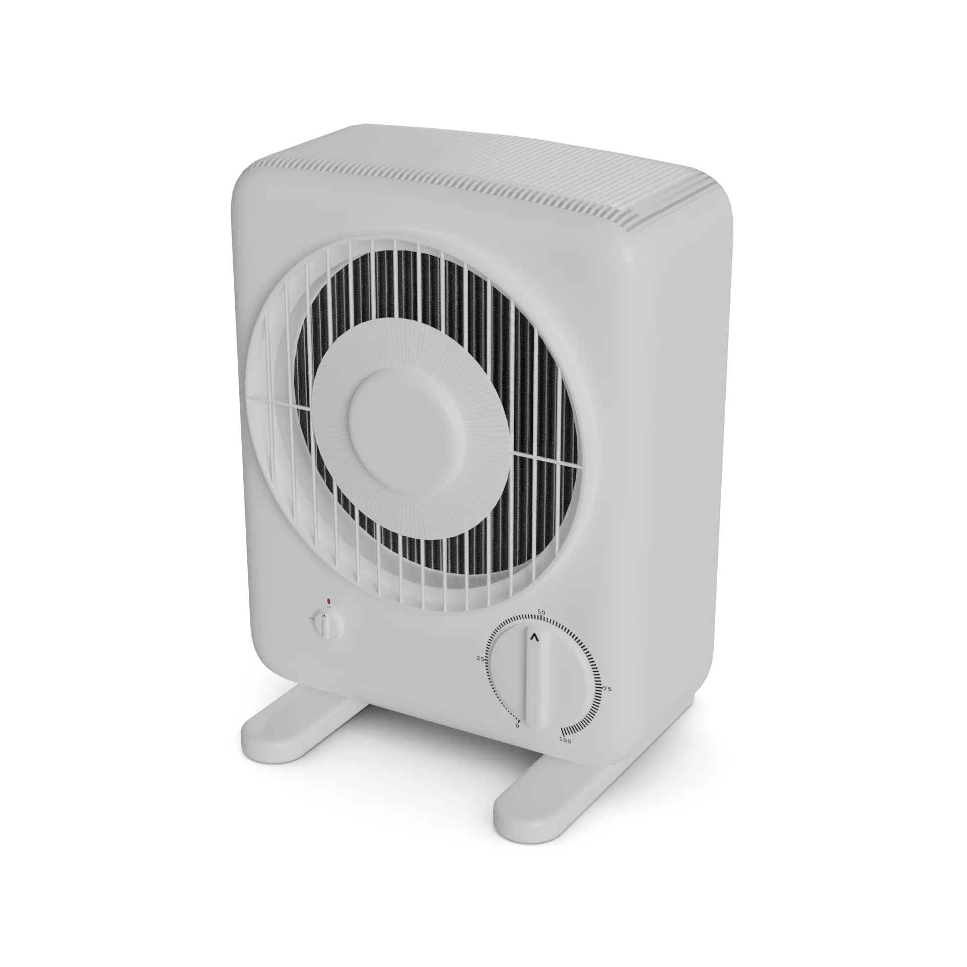 Fan Heater Low-poly 3D model_0