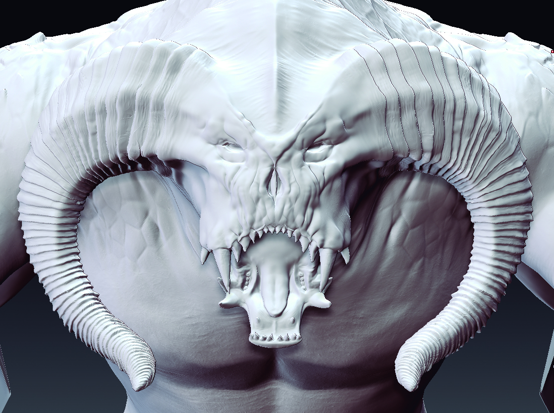 Balrog dragon with flames Low-poly 3D model_5
