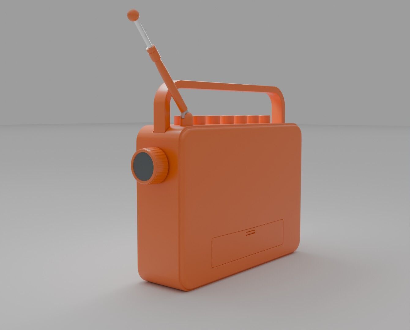 Radio Low-poly 3D model_7
