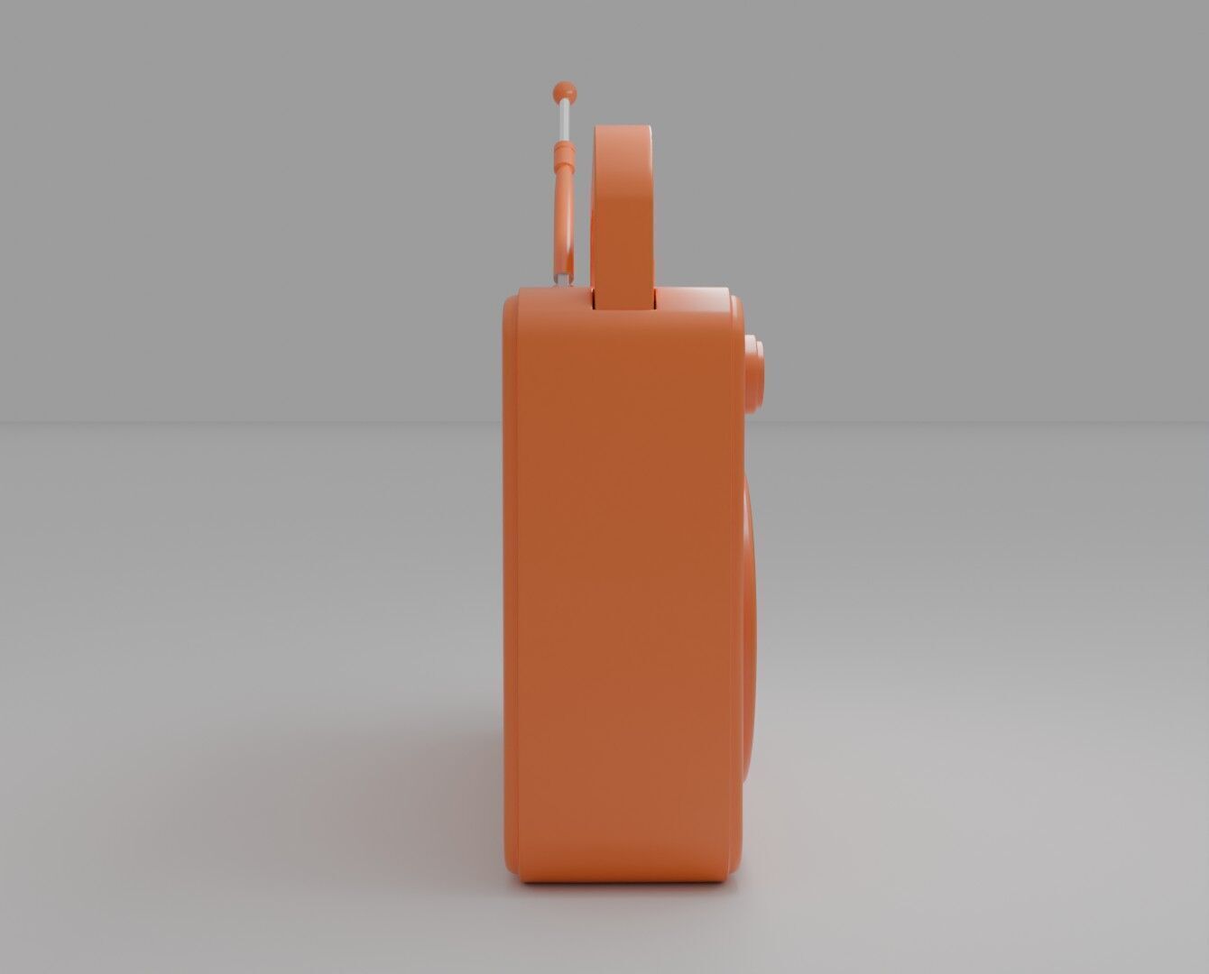 Radio Low-poly 3D model_4