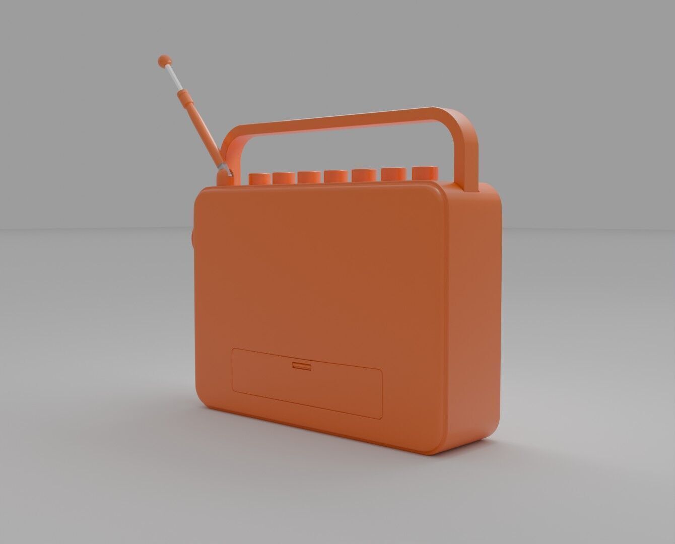 Radio Low-poly 3D model_5