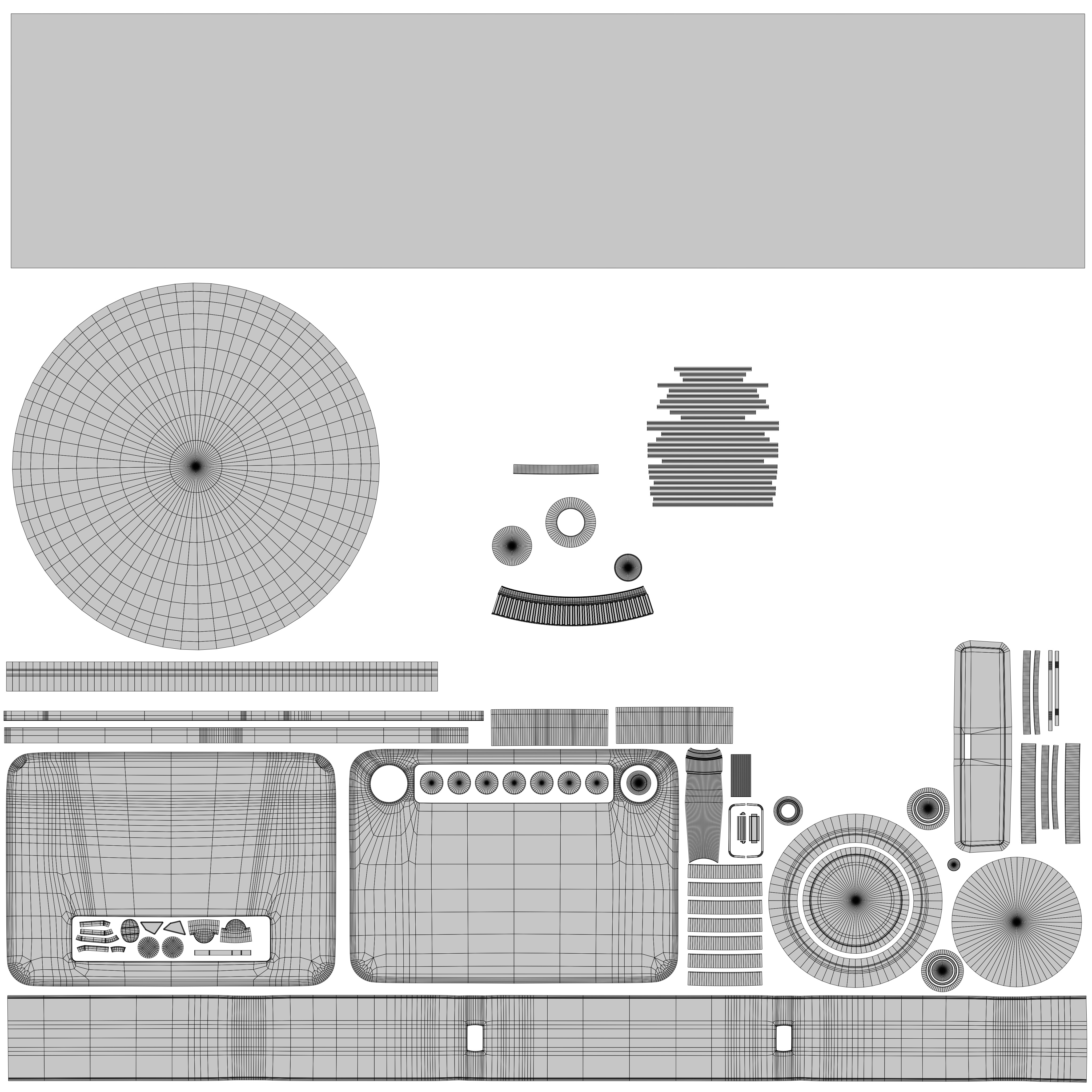 Radio Low-poly 3D model_14