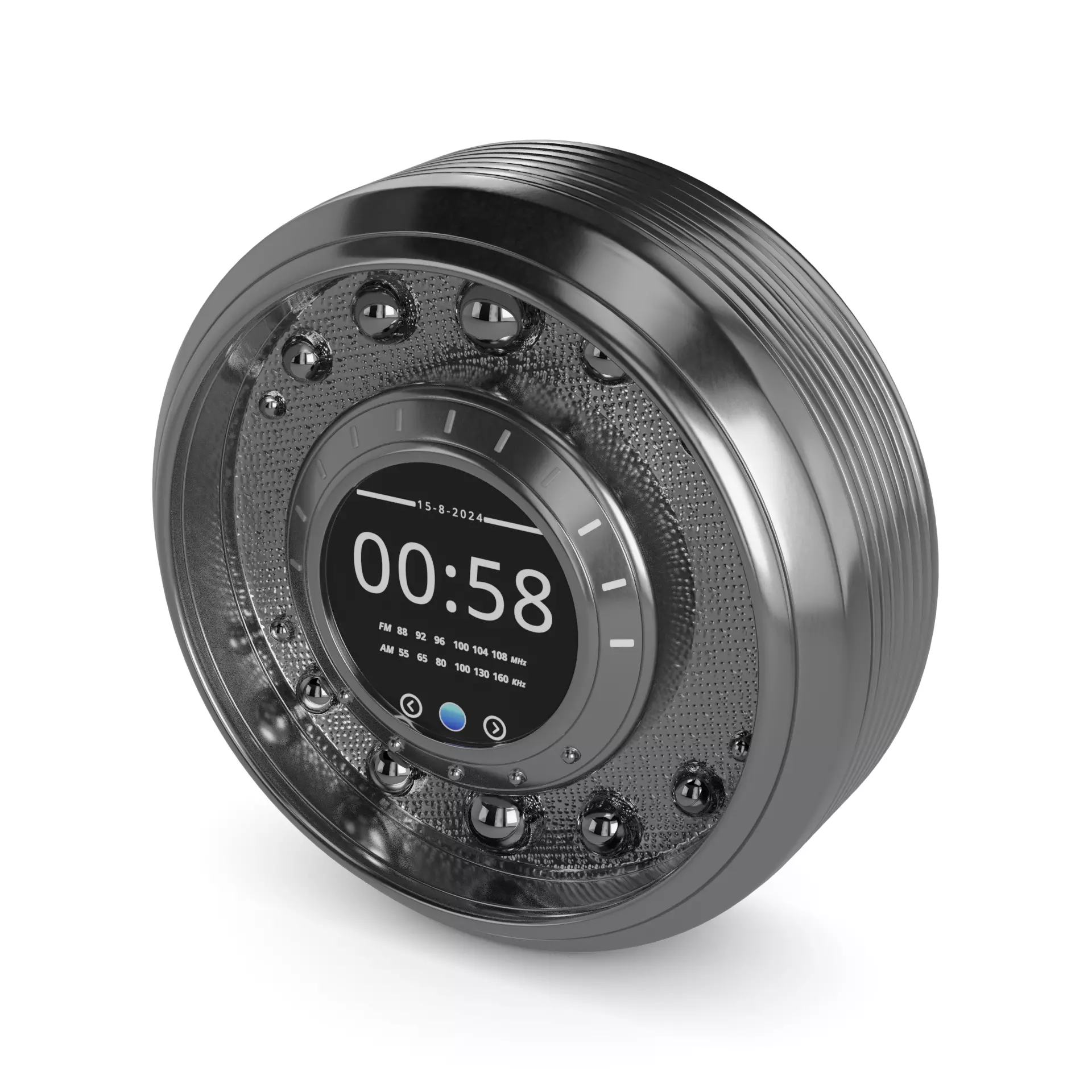 Clock Radio 3D model_0