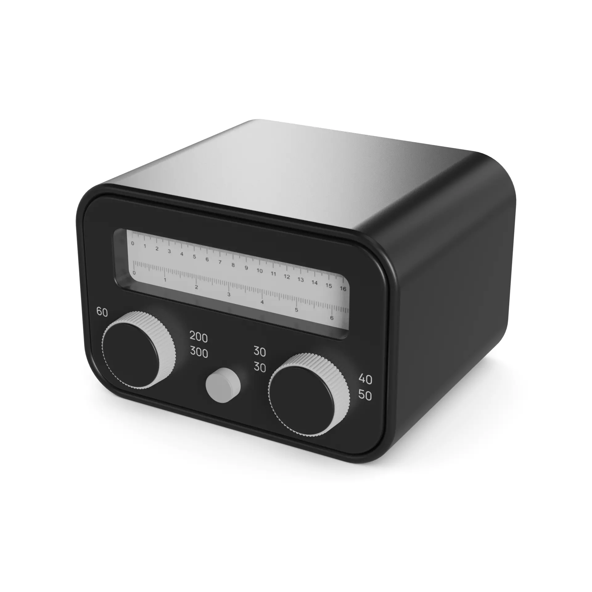 Clock Radio Low-poly 3D model_0
