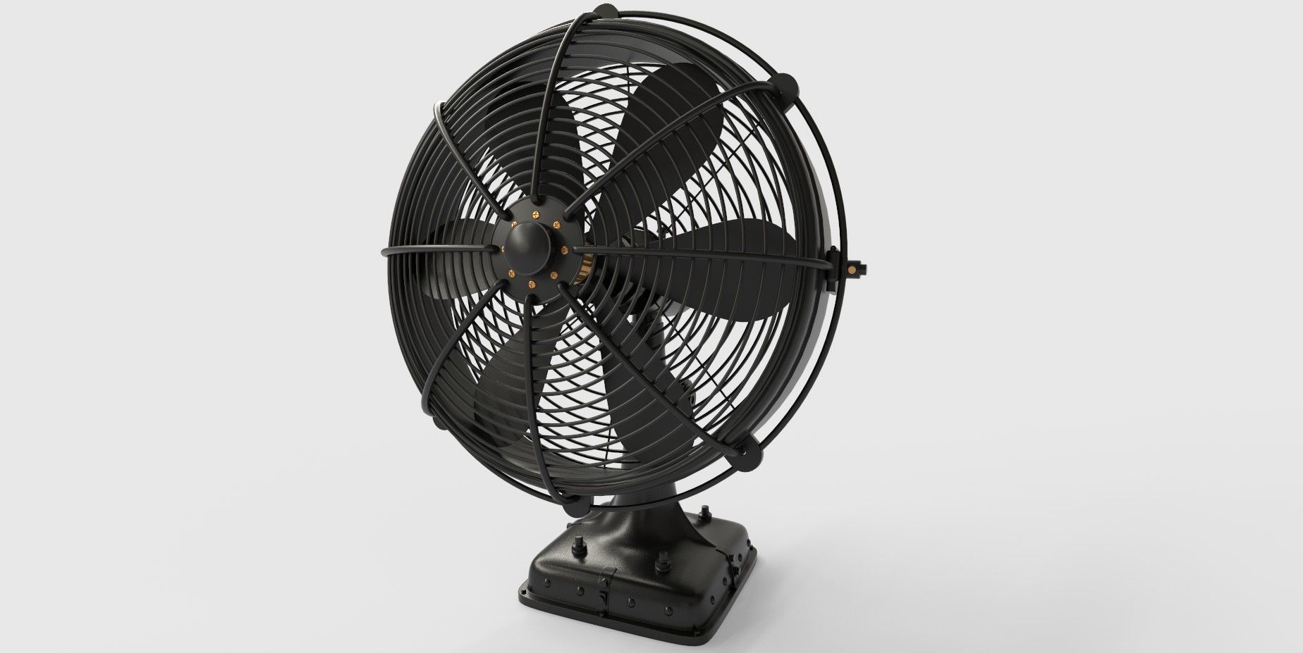 Floor Fan Low-poly 3D model_2