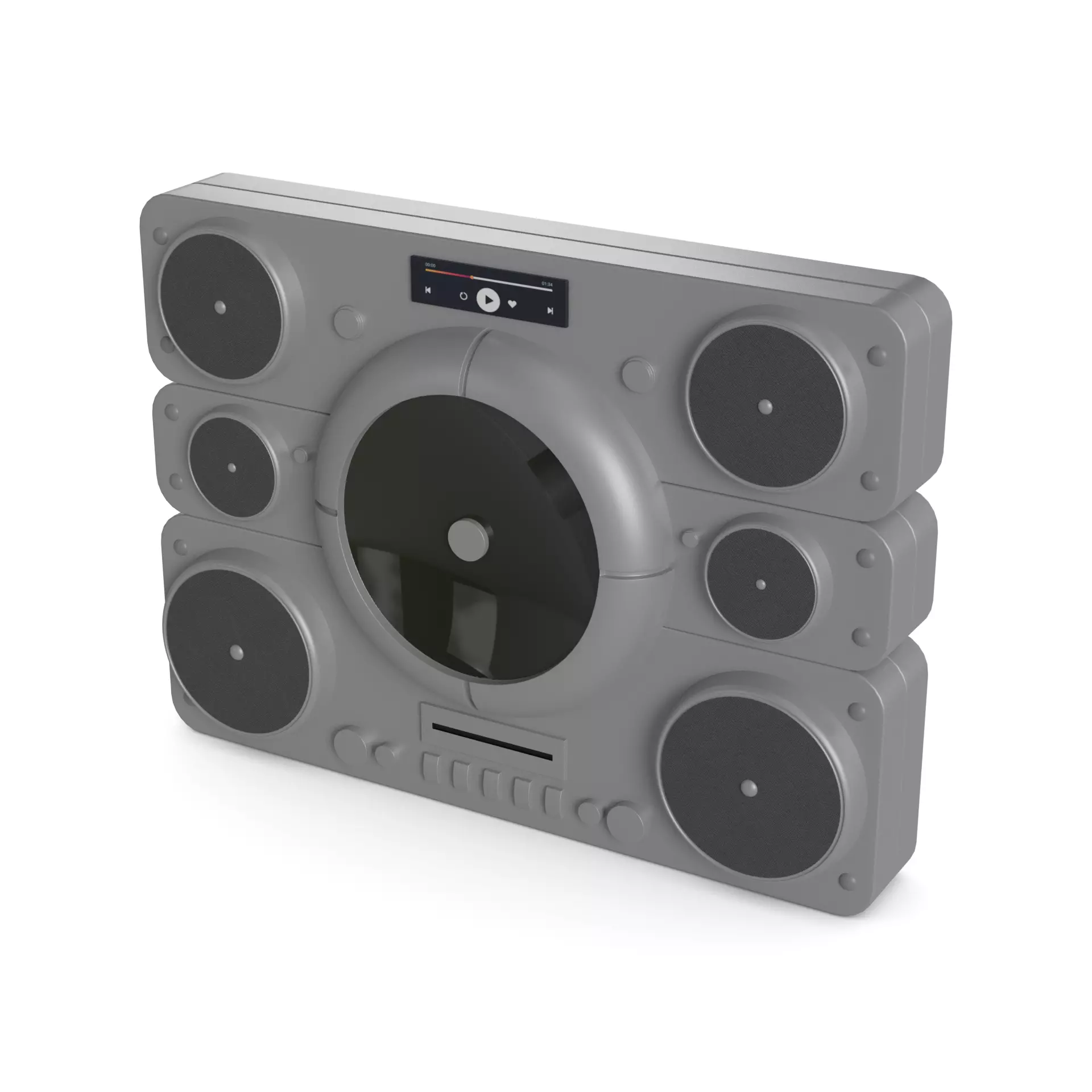 Music centres Low-poly 3D model_0