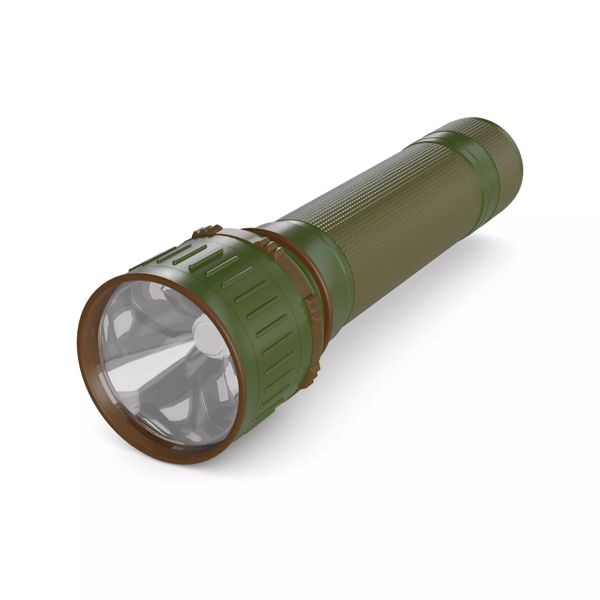 Flashlight Low-poly 3D model_0