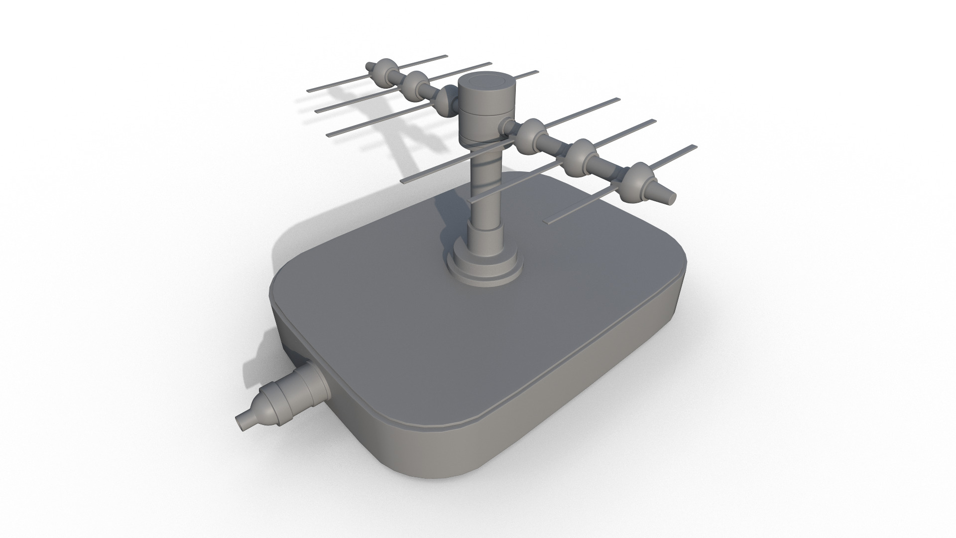 Antenna Low-poly 3D model_7