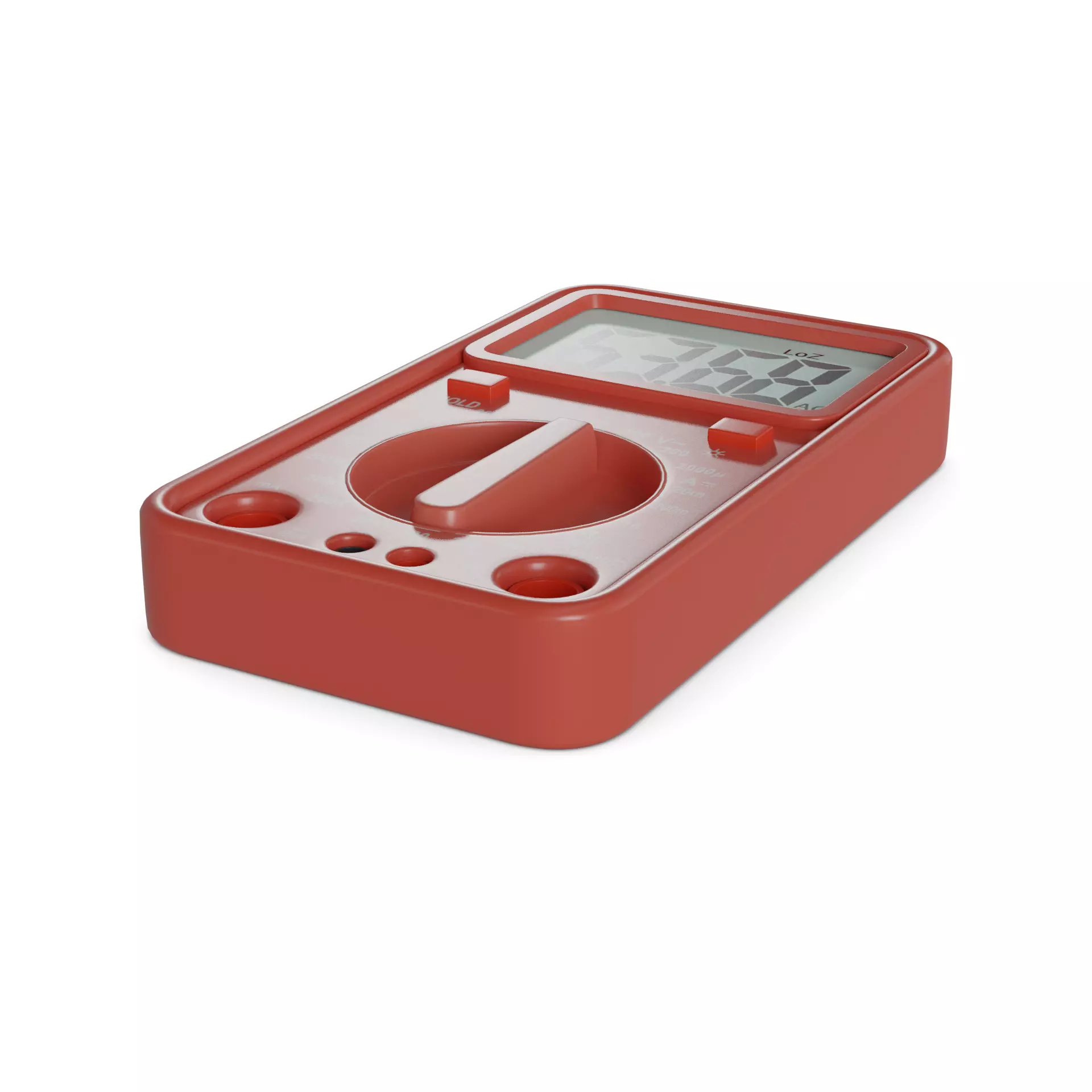 Electronic Multimeter Low-poly 3D model